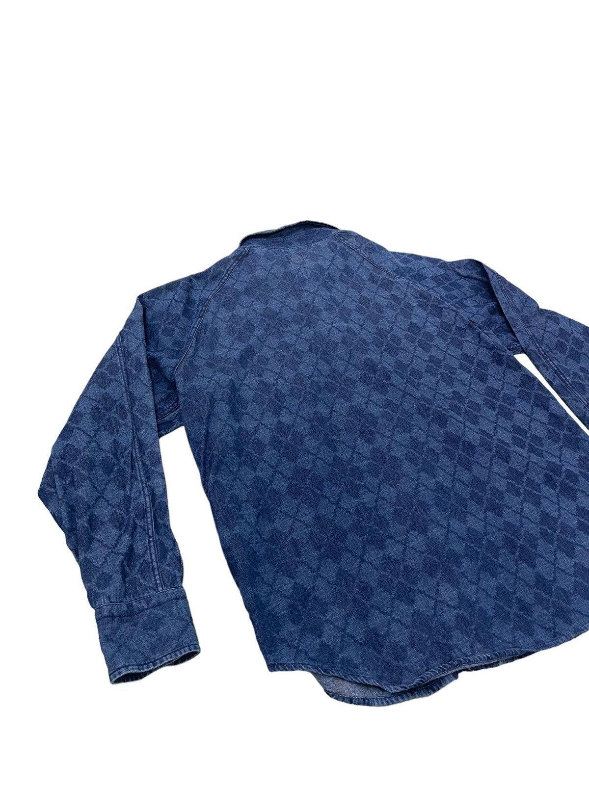 Yohji Yamamoto 90s Yohji x AAR Fullpatent Denim Shirt 43🟩 Size US XL / EU 56 / 4 - 11 Thumbnail