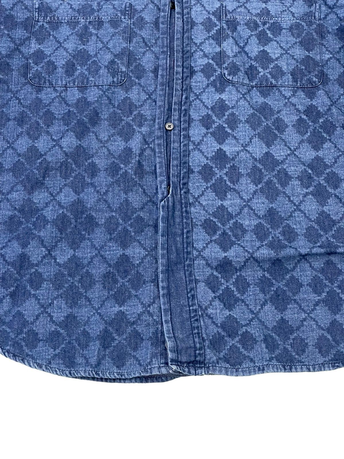 Yohji Yamamoto 90s Yohji x AAR Fullpatent Denim Shirt 43🟩 Size US XL / EU 56 / 4 - 6 Thumbnail