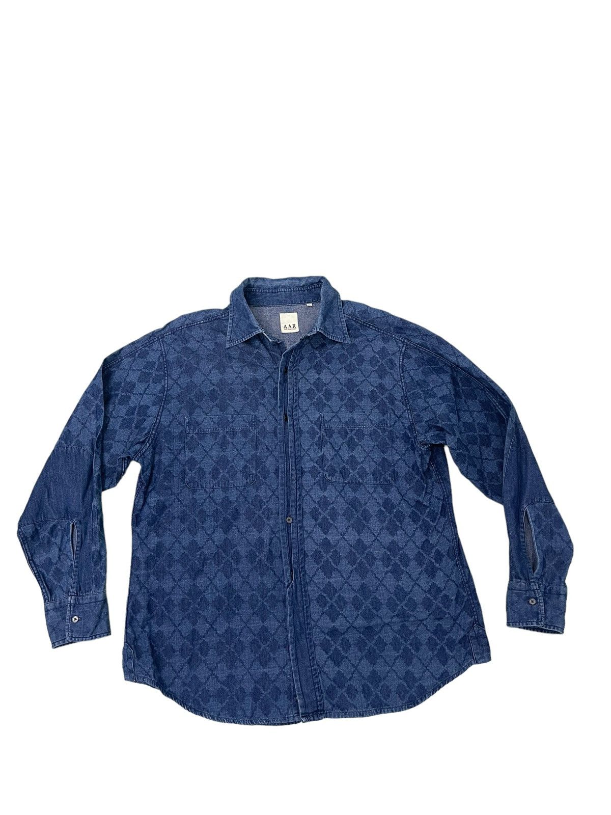 Yohji Yamamoto 90s Yohji x AAR Fullpatent Denim Shirt 43🟩 Size US XL / EU 56 / 4 - 2 Thumbnail