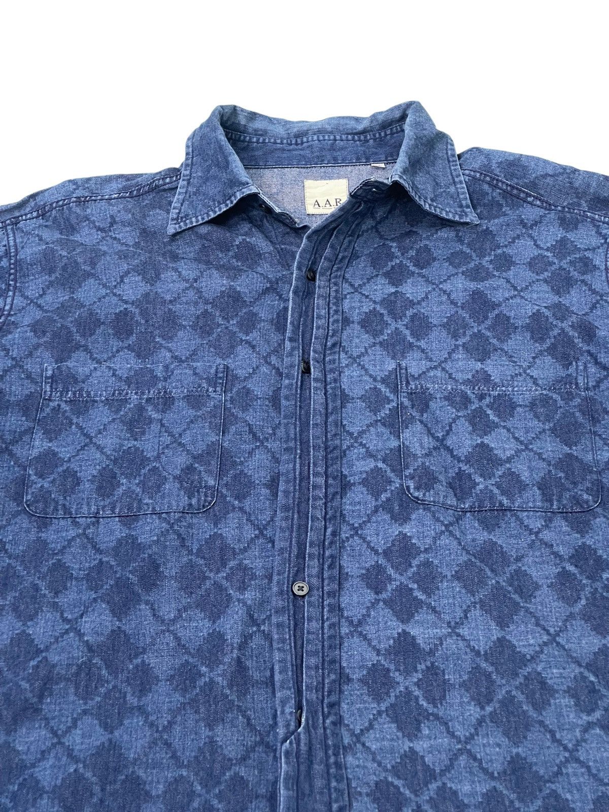 Yohji Yamamoto 90s Yohji x AAR Fullpatent Denim Shirt 43🟩 Size US XL / EU 56 / 4 - 7 Thumbnail