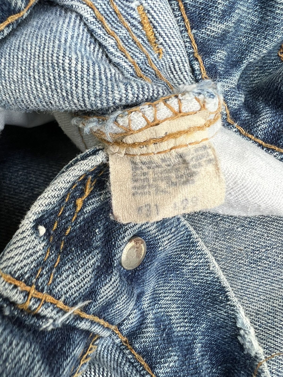 Levi's Vintage 70s Levi’s 505 Bartack 42 Talon Dirty Denim Jeans Size US 31 - 20 Thumbnail