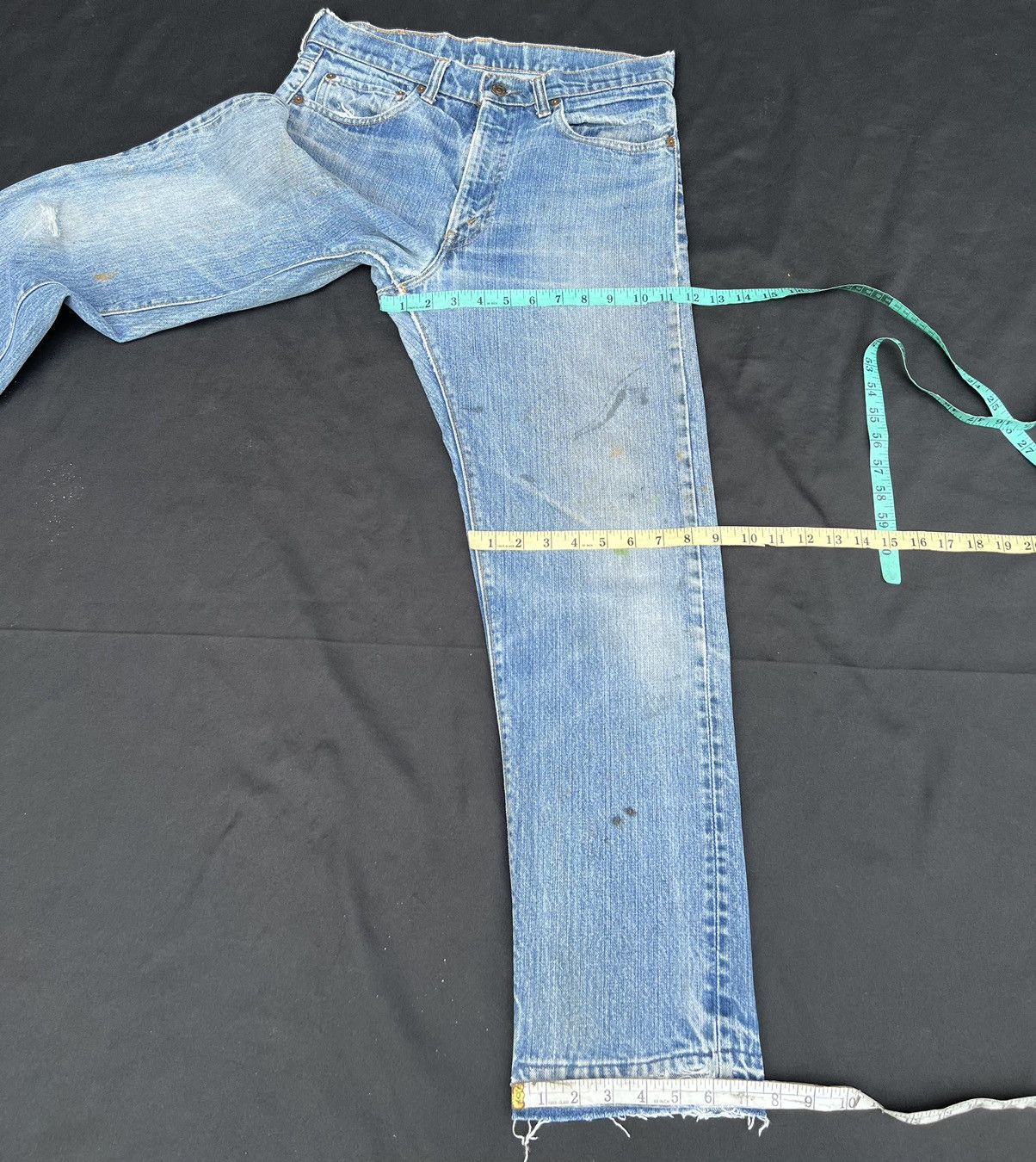 Levi's Vintage 70s Levi’s 505 Bartack 42 Talon Dirty Denim Jeans Size US 31 - 23 Thumbnail