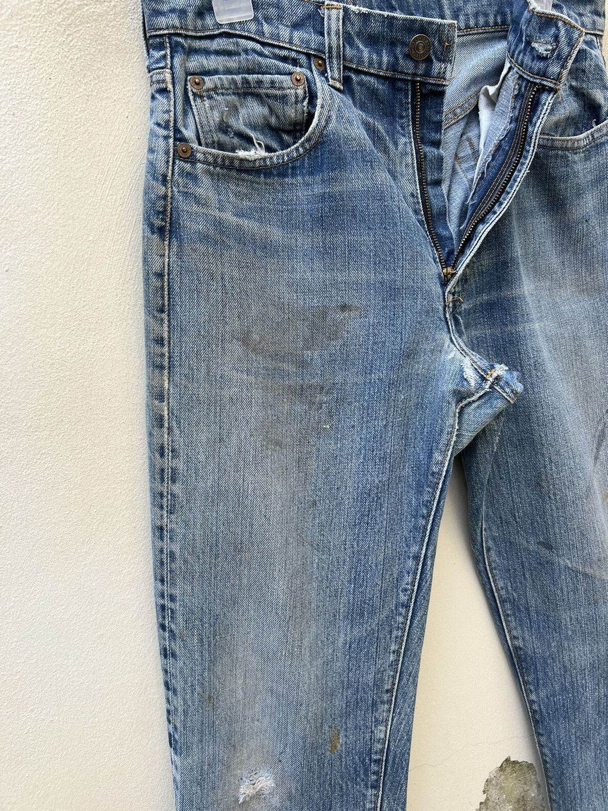 Levi's Vintage 70s Levi’s 505 Bartack 42 Talon Dirty Denim Jeans Size US 31 - 3 Thumbnail