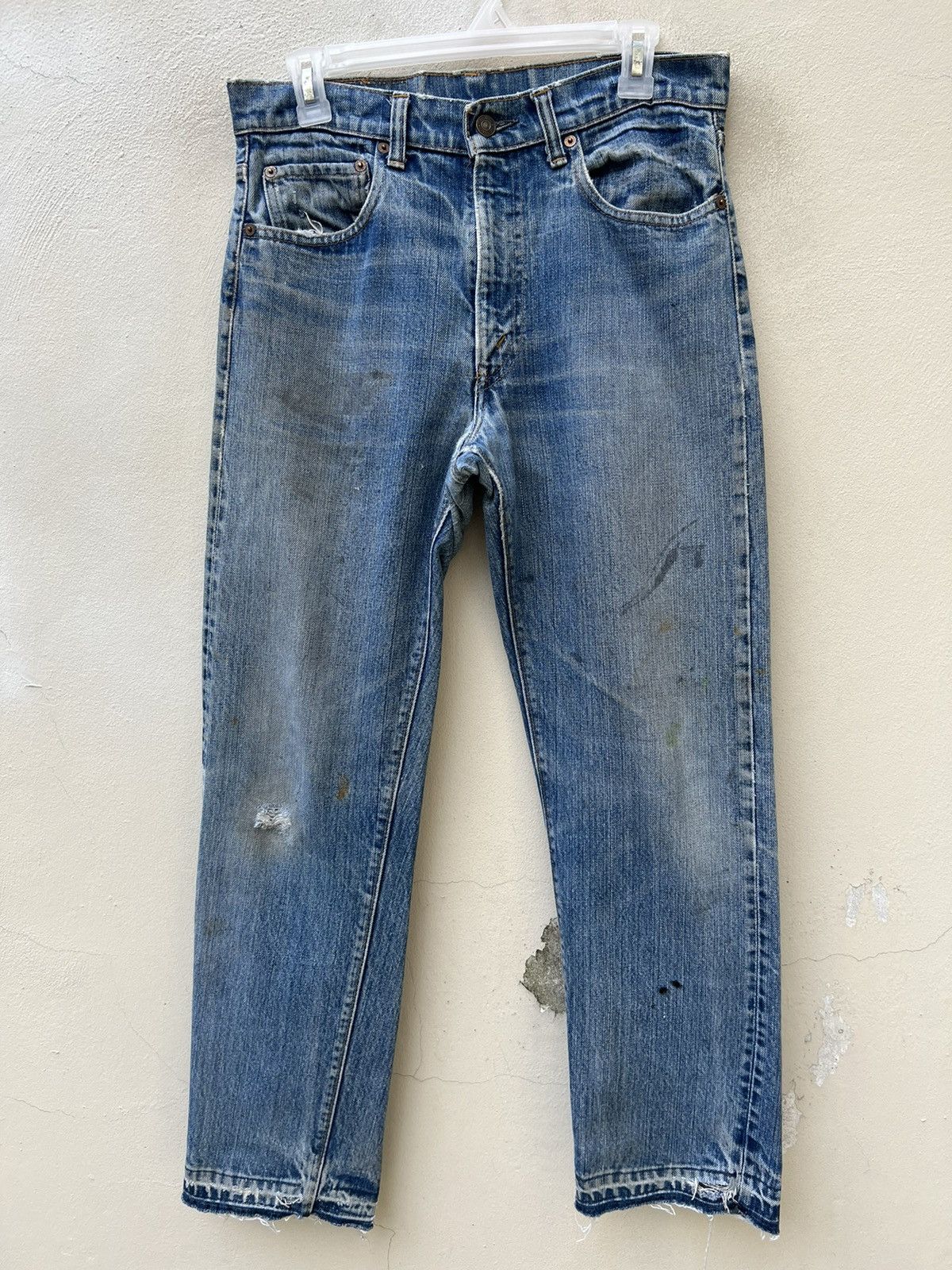 Levi's Vintage 70s Levi’s 505 Bartack 42 Talon Dirty Denim Jeans Size US 31 - 1 Thumbnail