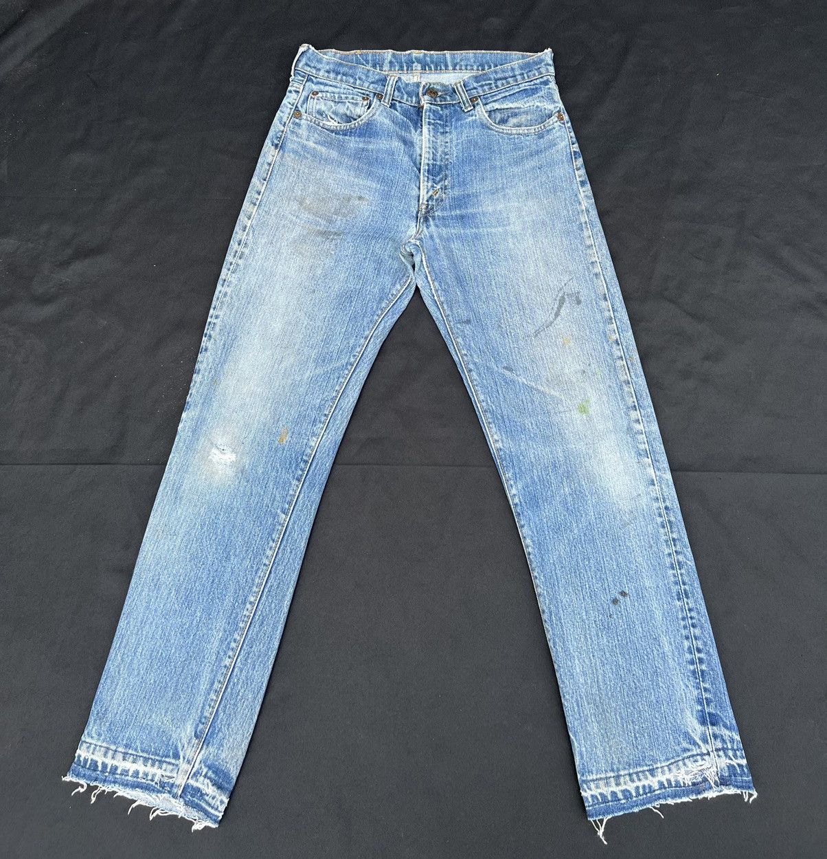 Levi's Vintage 70s Levi’s 505 Bartack 42 Talon Dirty Denim Jeans Size US 31 - 21 Thumbnail