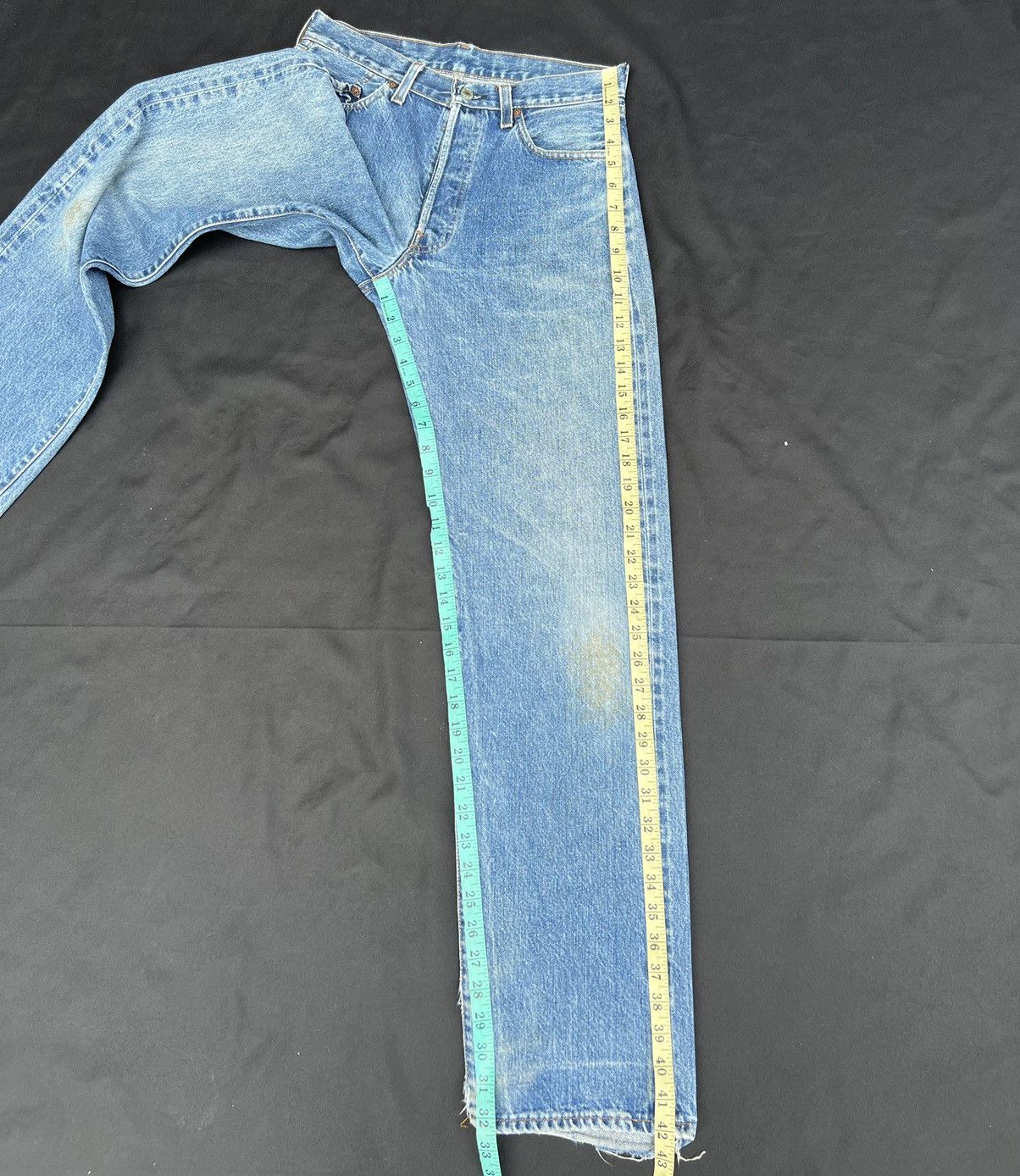 Levi's Vintage 90s Levi’s 501 Redline E Fade Denim Selvedge Jeans Size US 30 / EU 46 - 24 Thumbnail