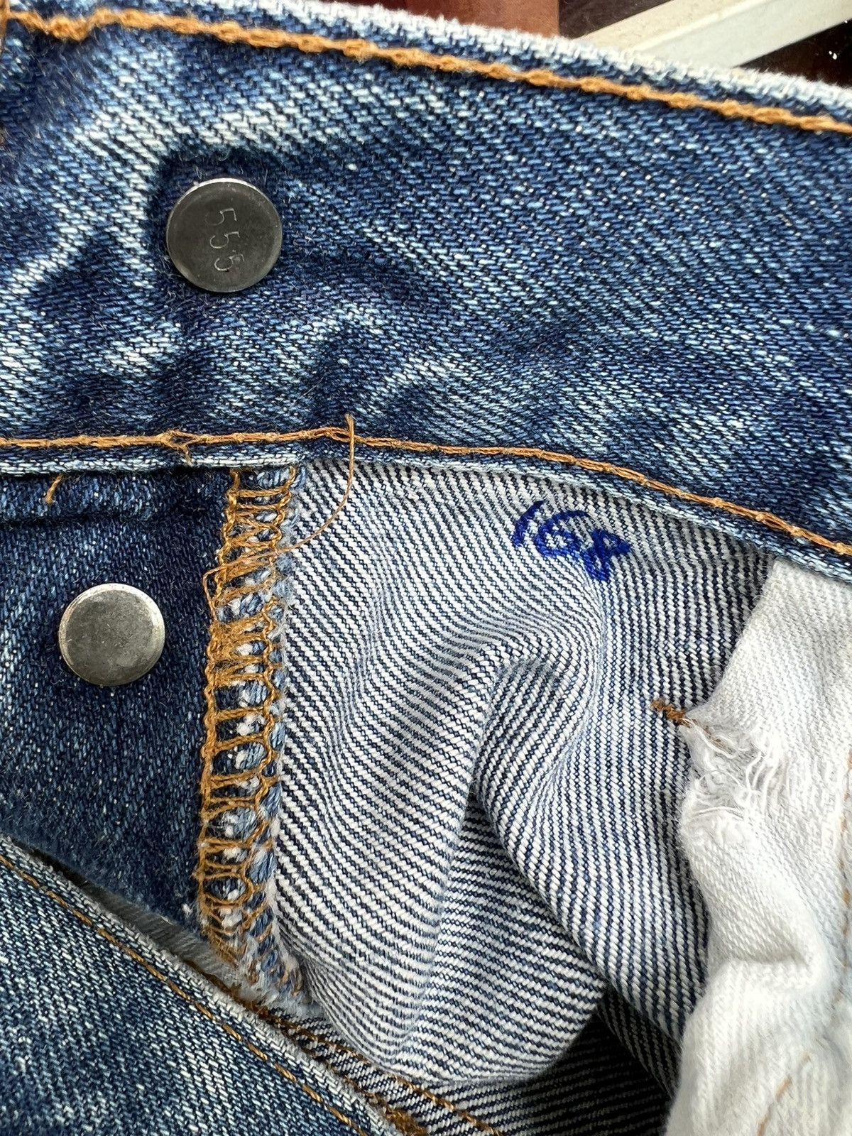 Levi's Vintage 90s Levi’s 501 Redline E Fade Denim Selvedge Jeans Size US 30 / EU 46 - 17 Thumbnail