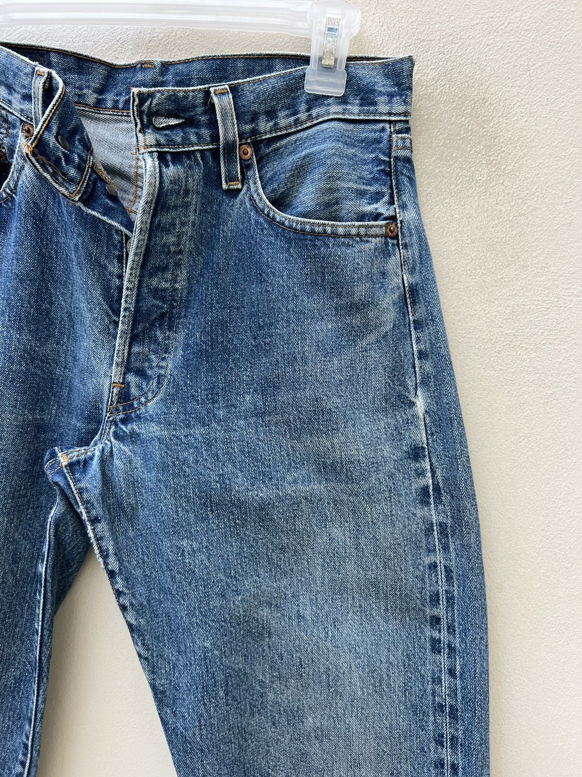 Levi's Vintage 90s Levi’s 501 Redline E Fade Denim Selvedge Jeans Size US 30 / EU 46 - 5 Thumbnail