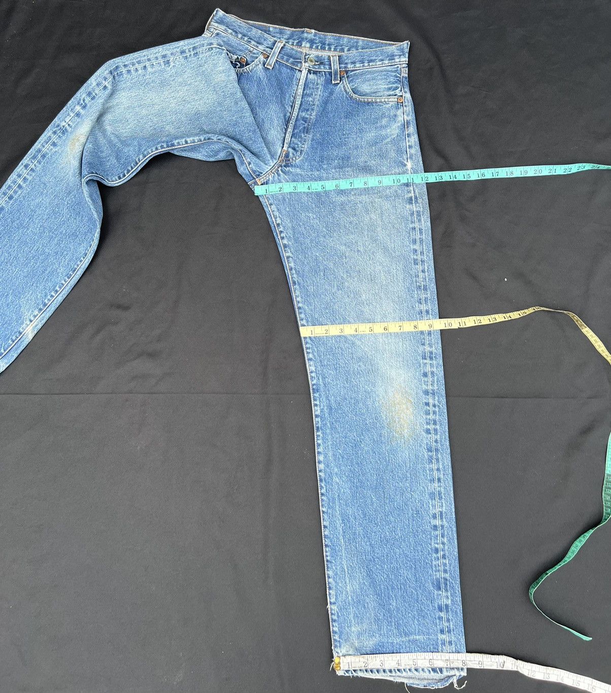 Levi's Vintage 90s Levi’s 501 Redline E Fade Denim Selvedge Jeans Size US 30 / EU 46 - 23 Thumbnail