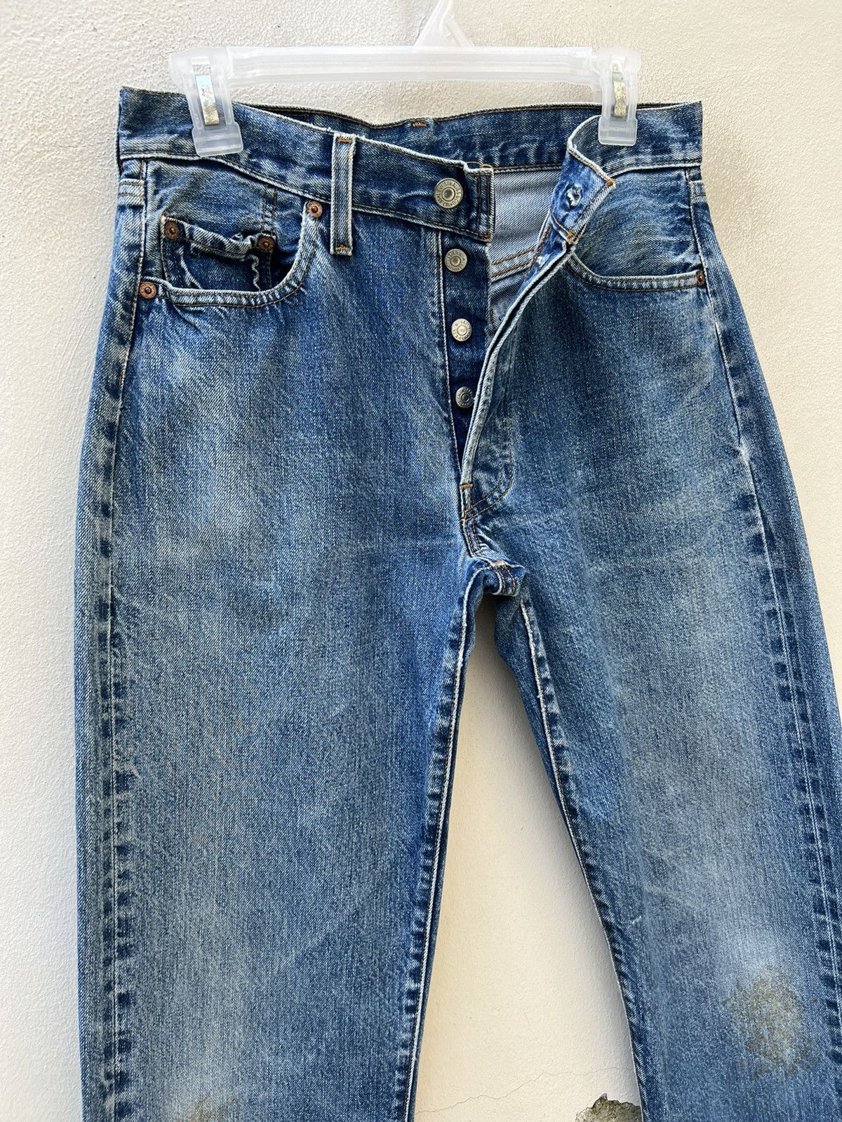 Levi's Vintage 90s Levi’s 501 Redline E Fade Denim Selvedge Jeans Size US 30 / EU 46 - 2 Thumbnail