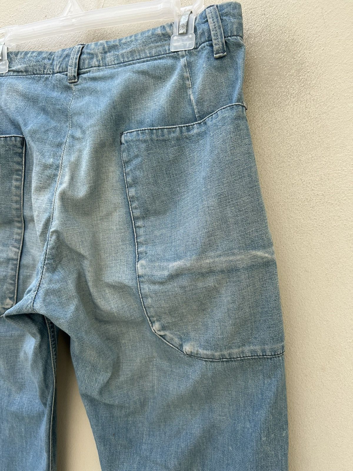 Hiroshi Kato × KATO Sun Fade Blue Vintage Kato Japan Dirty Denim Fatigue Pant Size US 31 - 17 Thumbnail