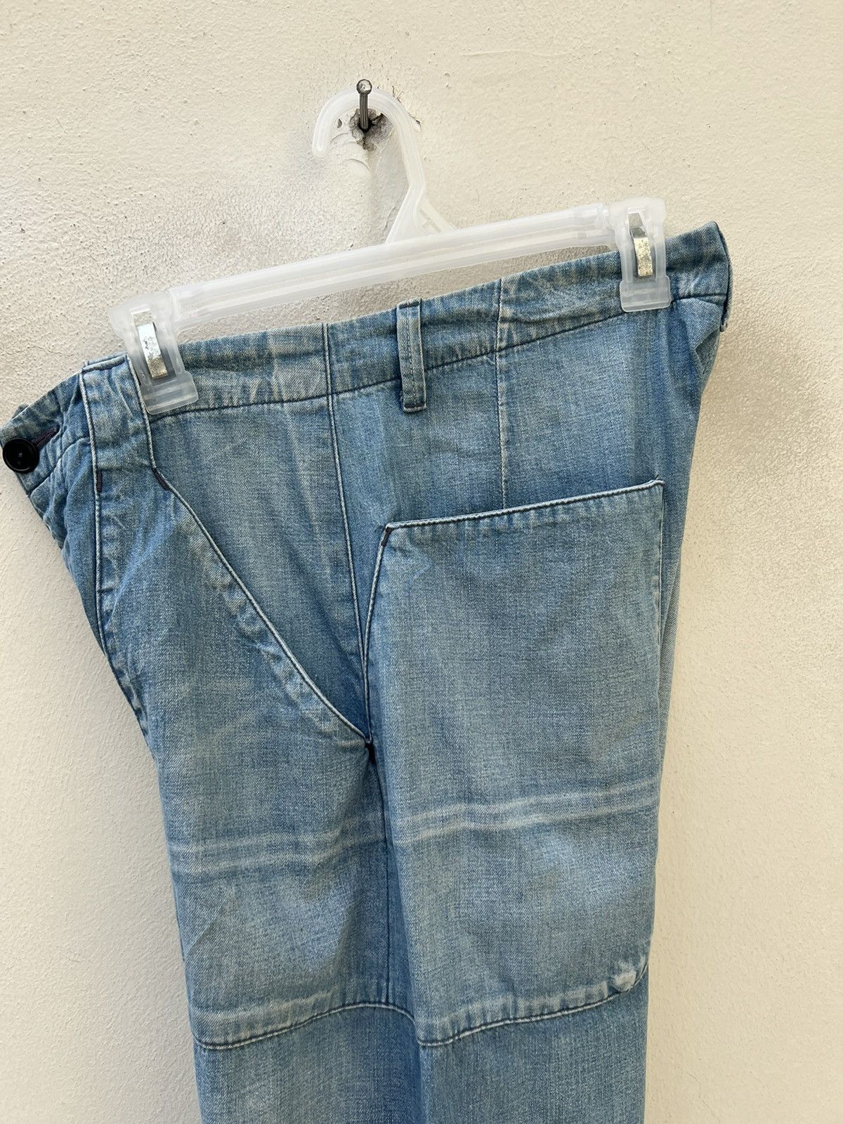 Hiroshi Kato × KATO Sun Fade Blue Vintage Kato Japan Dirty Denim Fatigue Pant Size US 31 - 20 Thumbnail
