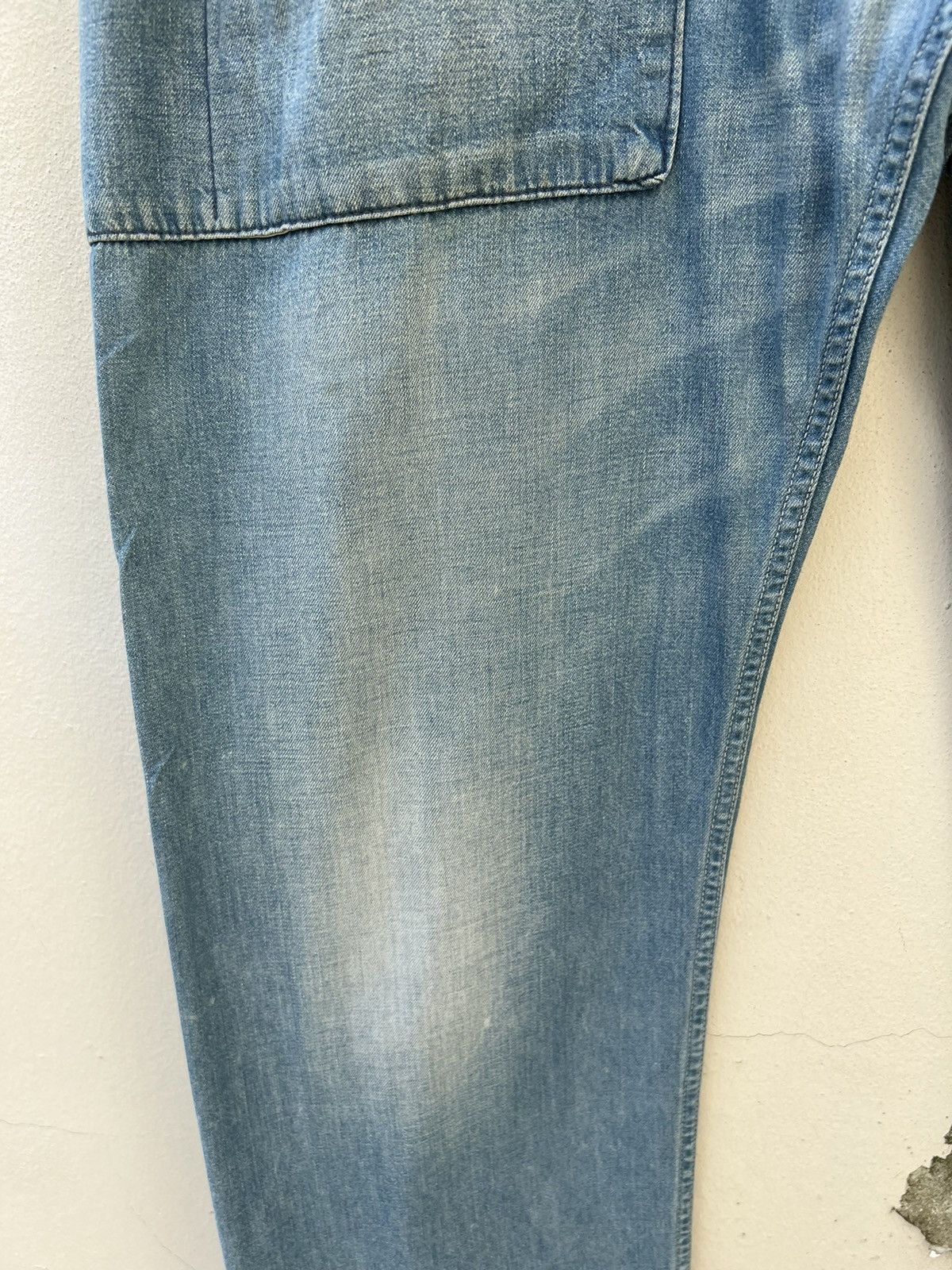 Hiroshi Kato × KATO Sun Fade Blue Vintage Kato Japan Dirty Denim Fatigue Pant Size US 31 - 9 Thumbnail