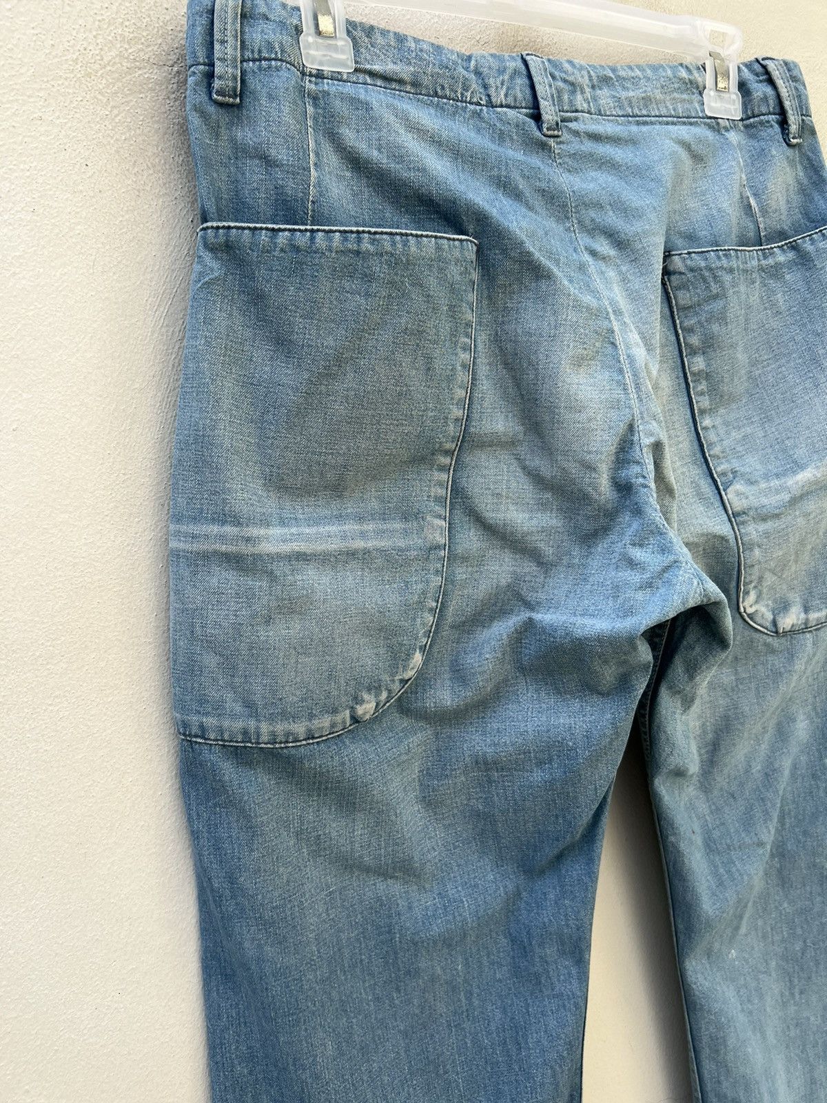 Hiroshi Kato × KATO Sun Fade Blue Vintage Kato Japan Dirty Denim Fatigue Pant Size US 31 - 15 Thumbnail