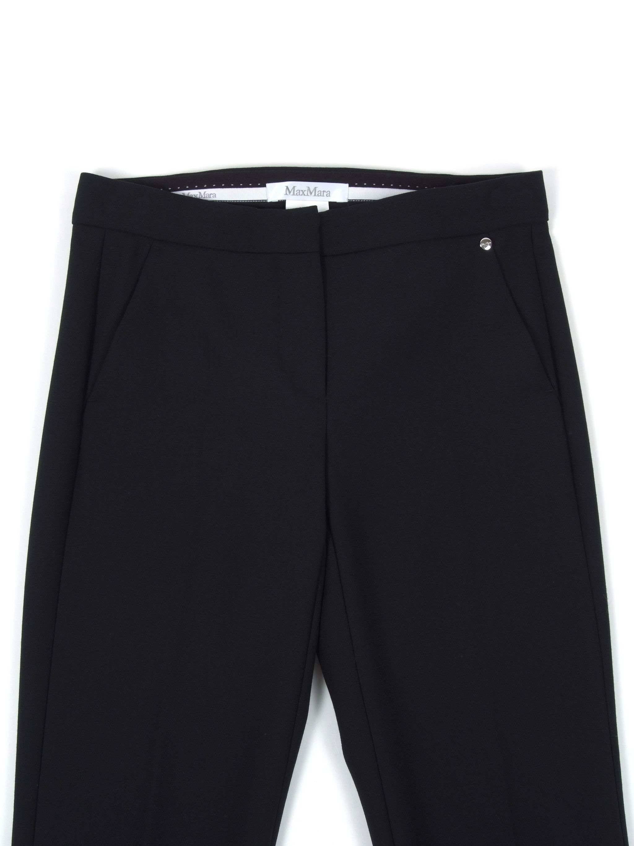 Max Mara Max Mara Black Wool Solid Pants US4 Size 27" / US 4 / IT 40 - 3 Thumbnail