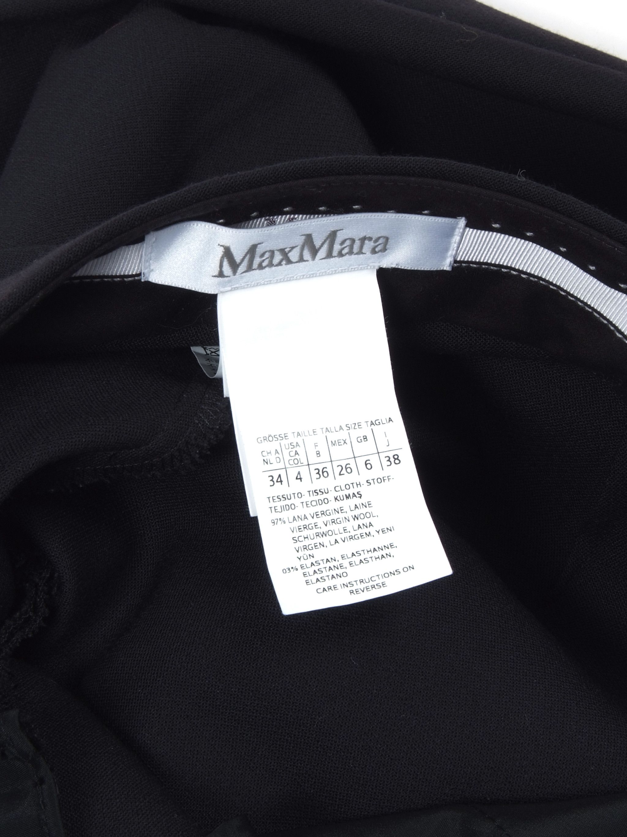 Max Mara Max Mara Black Wool Solid Pants US4 Size 27" / US 4 / IT 40 - 5 Thumbnail