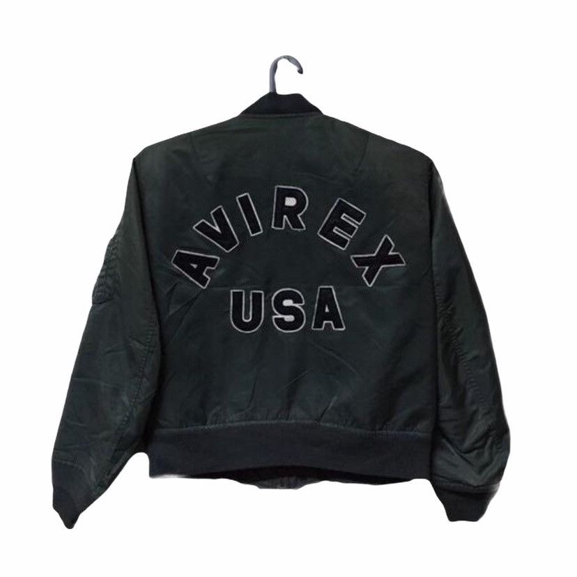 image of Avirex Varsity Jacket x Varsity Jacket Binding Offer Avirex Varsity Bomber Jackets in Green (Size M