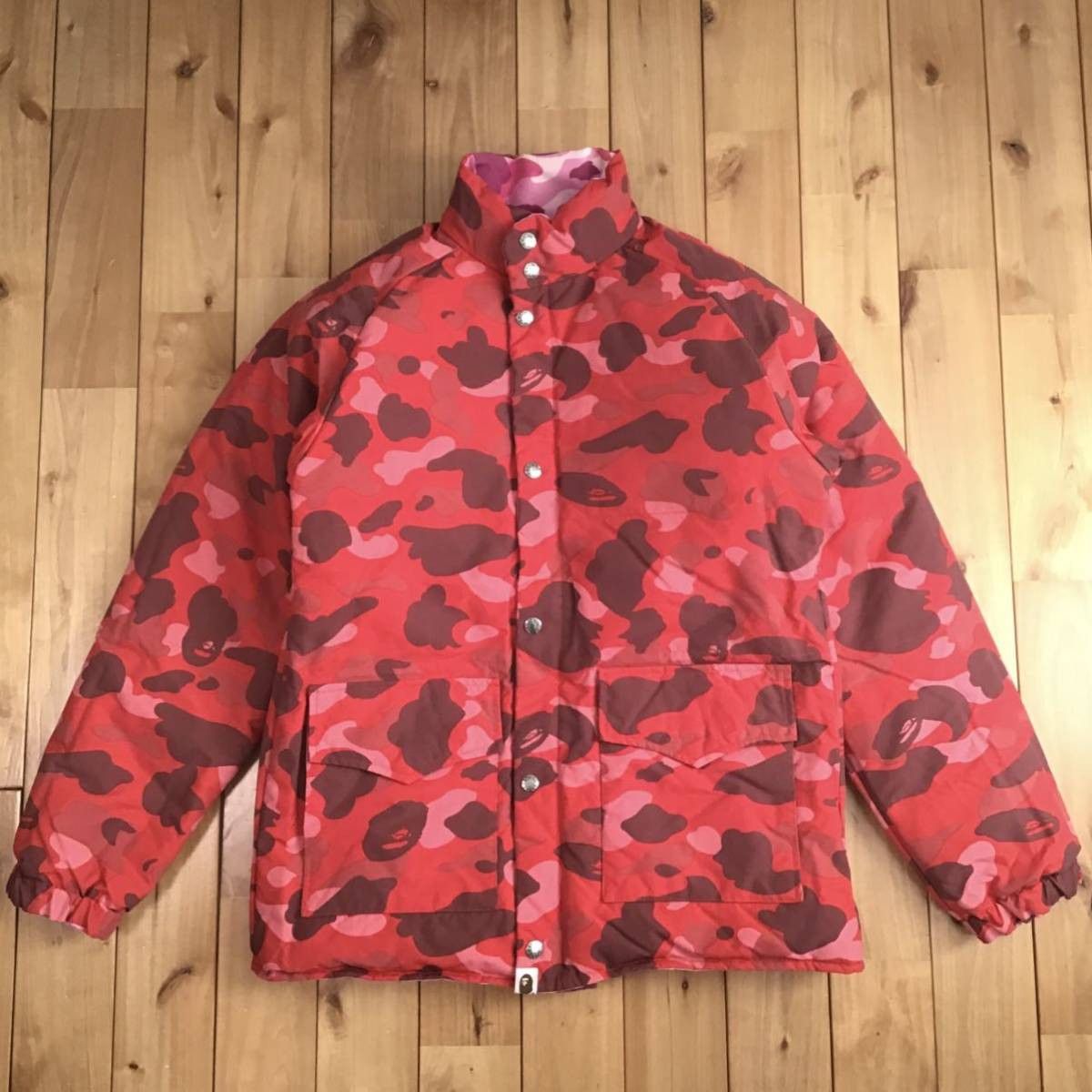 Bape 🔥Reversible🔥 Down jacket pink camo × red camo BAPE ape Size US S / EU 44-46 / 1 - 4 Thumbnail