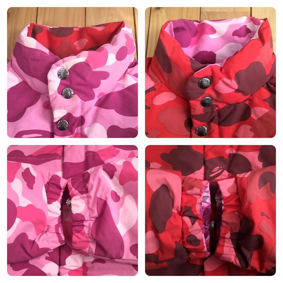 Bape 🔥Reversible🔥 Down jacket pink camo × red camo BAPE ape Size US S / EU 44-46 / 1 - 6 Thumbnail