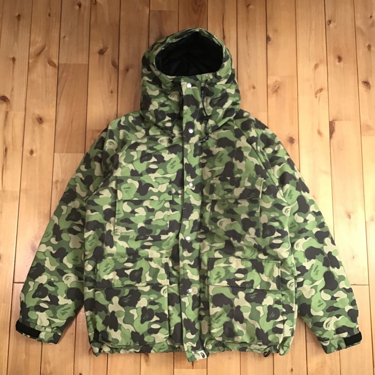 BAPE ABC camo green down jacket a bathing ape NIGO