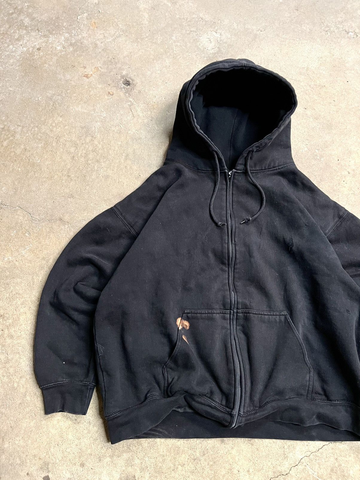 Vintage Vintage Made in USA Heavyweight Triple Black Hoodie Size US XL / EU 56 / 4 - 3 Thumbnail