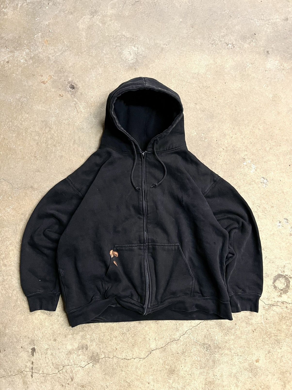 Vintage Vintage Made in USA Heavyweight Triple Black Hoodie Size US XL / EU 56 / 4 - 1 Thumbnail