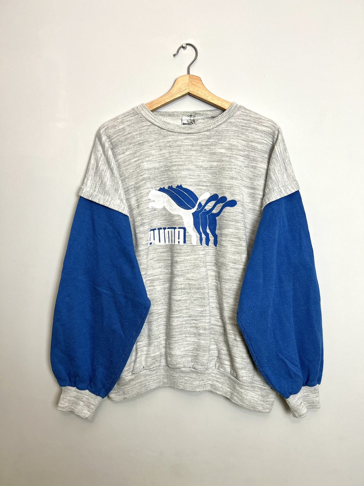 Puma Rare Vintage 80s Puma Big Logo Crewneck Hype Streetwear Size US XL / EU 56 / 4 - 1 Thumbnail