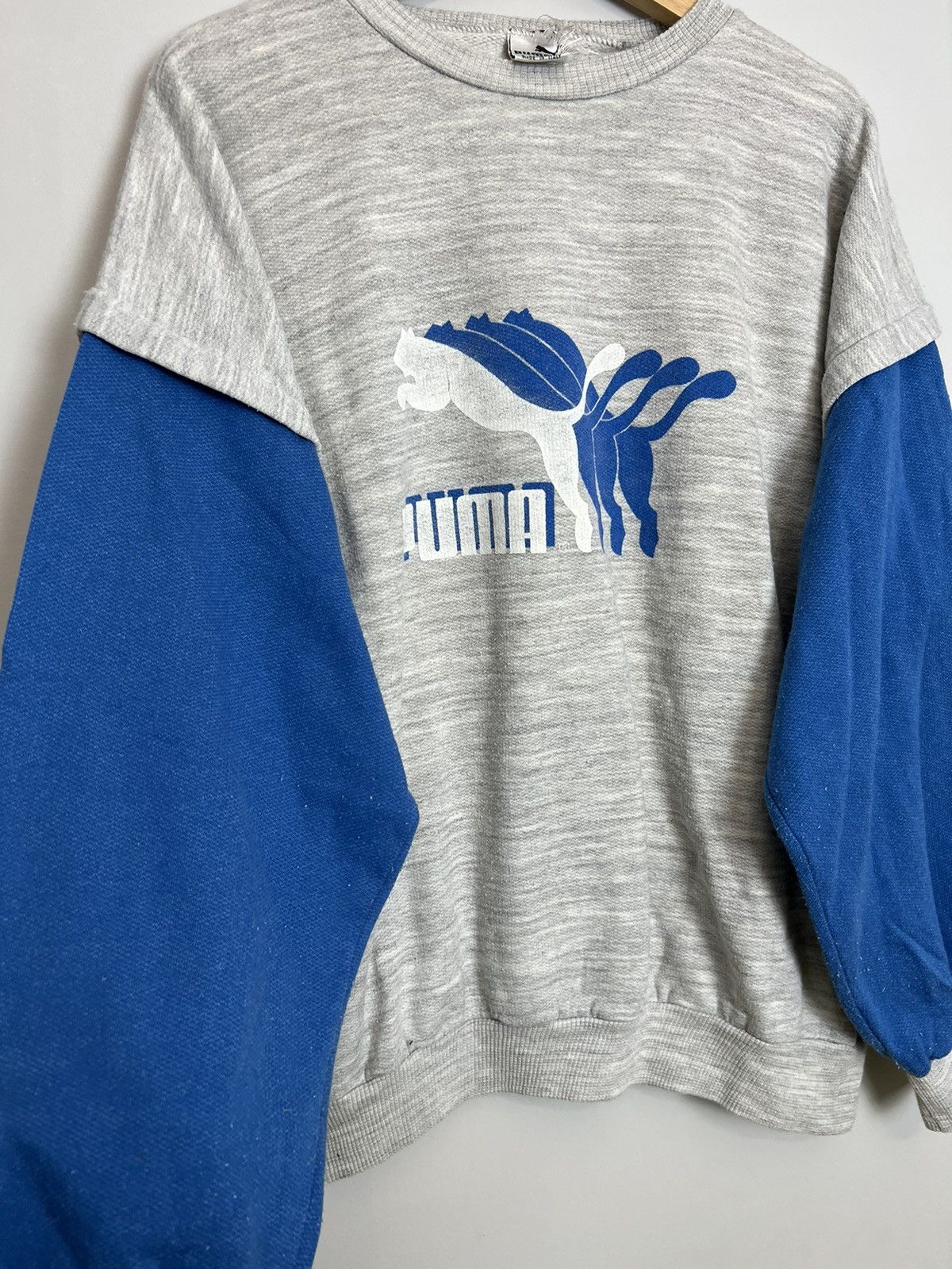 Puma Rare Vintage 80s Puma Big Logo Crewneck Hype Streetwear Size US XL / EU 56 / 4 - 3 Thumbnail