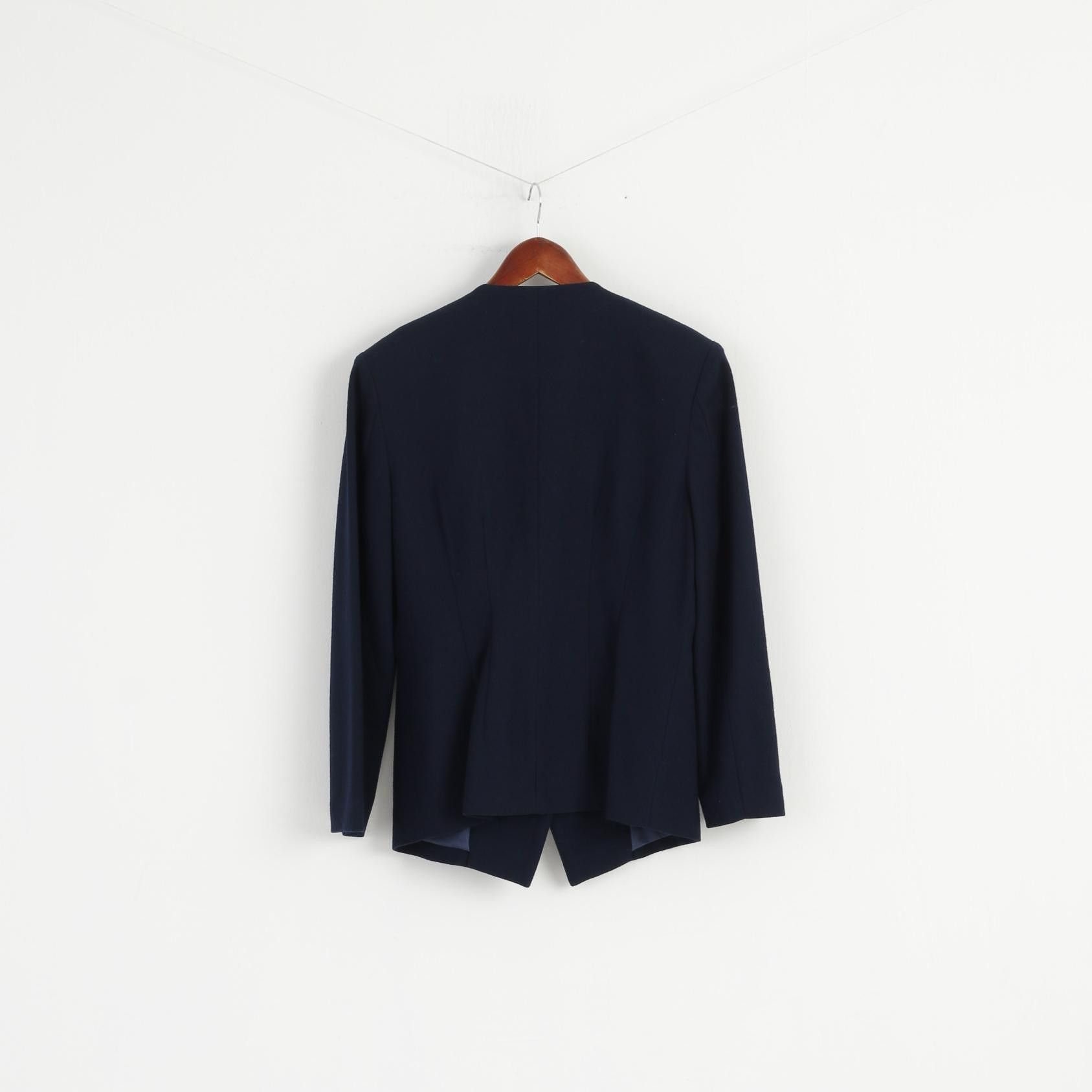 Vintage Anne French Women 10 S Blazer Blue 100% Wool Vintage 0773 Size M / US 6-8 / IT 42-44 - 6 Thumbnail