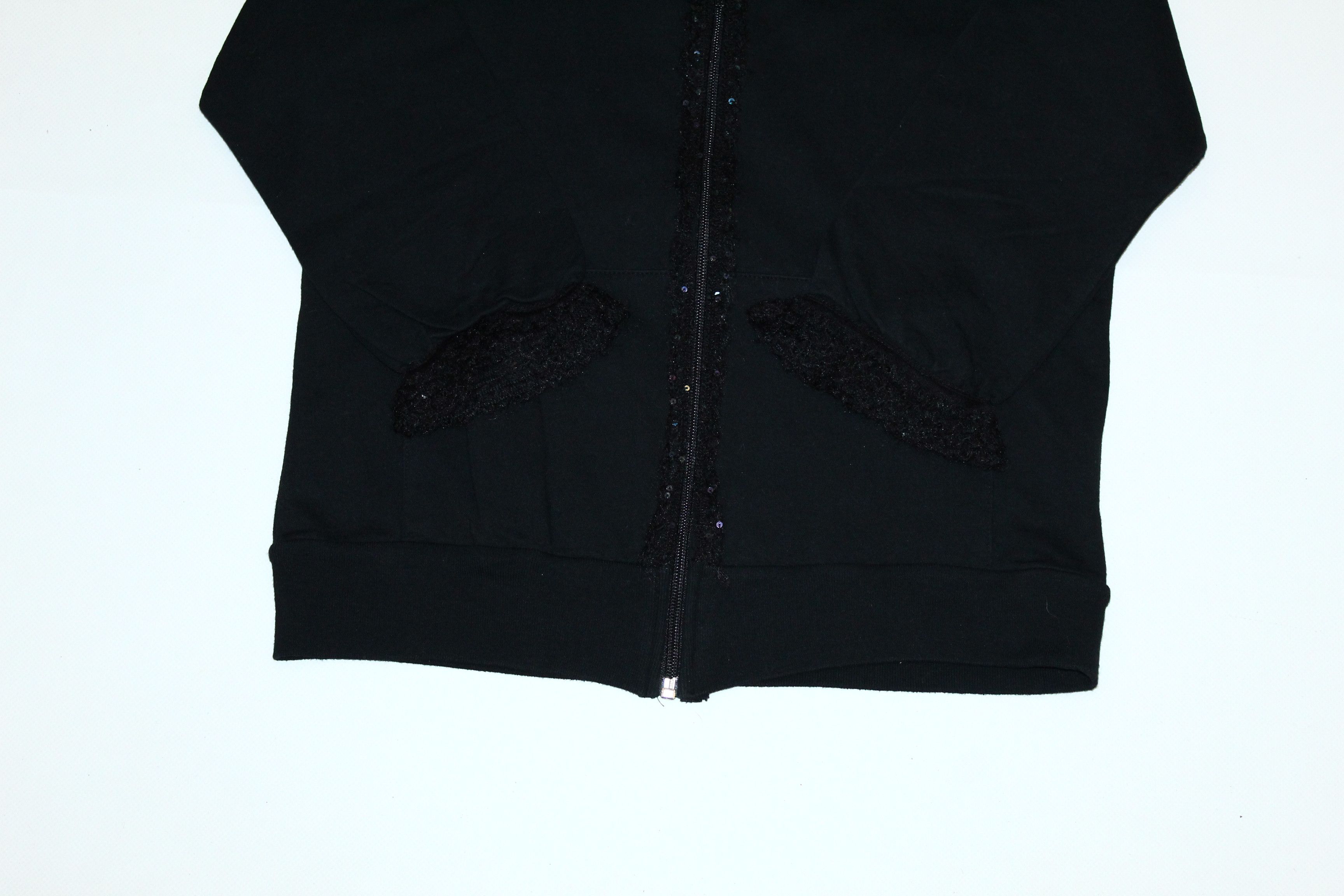 Anna Sui VTG Anna Sui 3/4 Sleeves Lace Sequins inserts zip hoodie Size S / US 4 / IT 40 - 12 Thumbnail