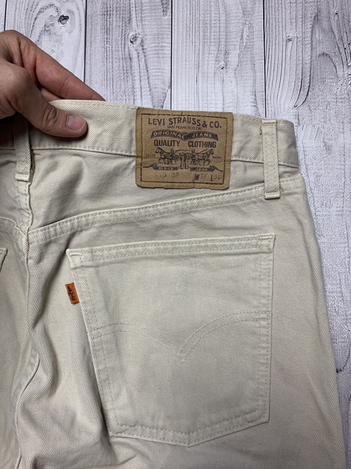 Vintage Levis denim orange tab jeans