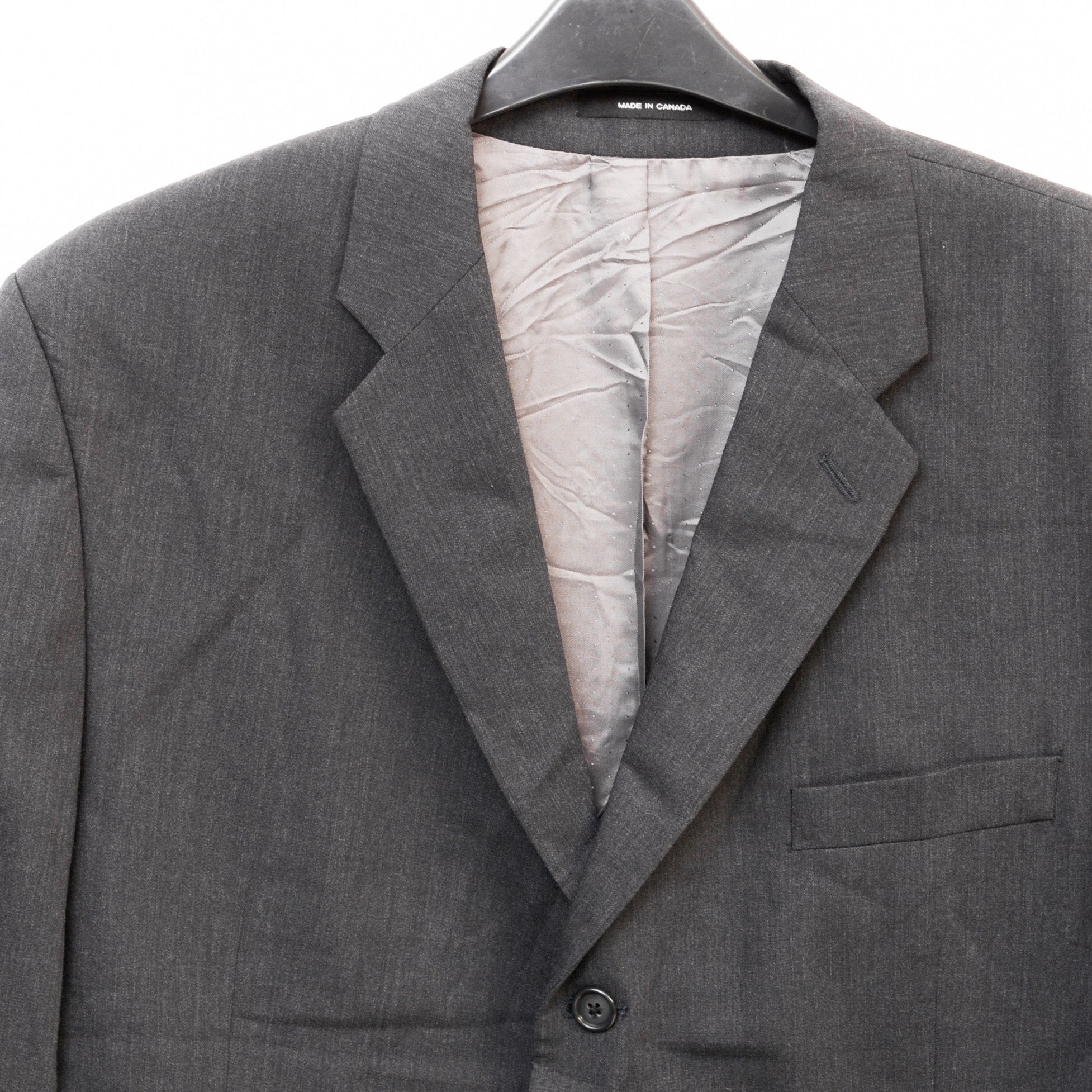 Calvin Klein Made in Canada Blazer EU 56 Suit Jacket Coat Wool Top Size 46R - 2 Thumbnail