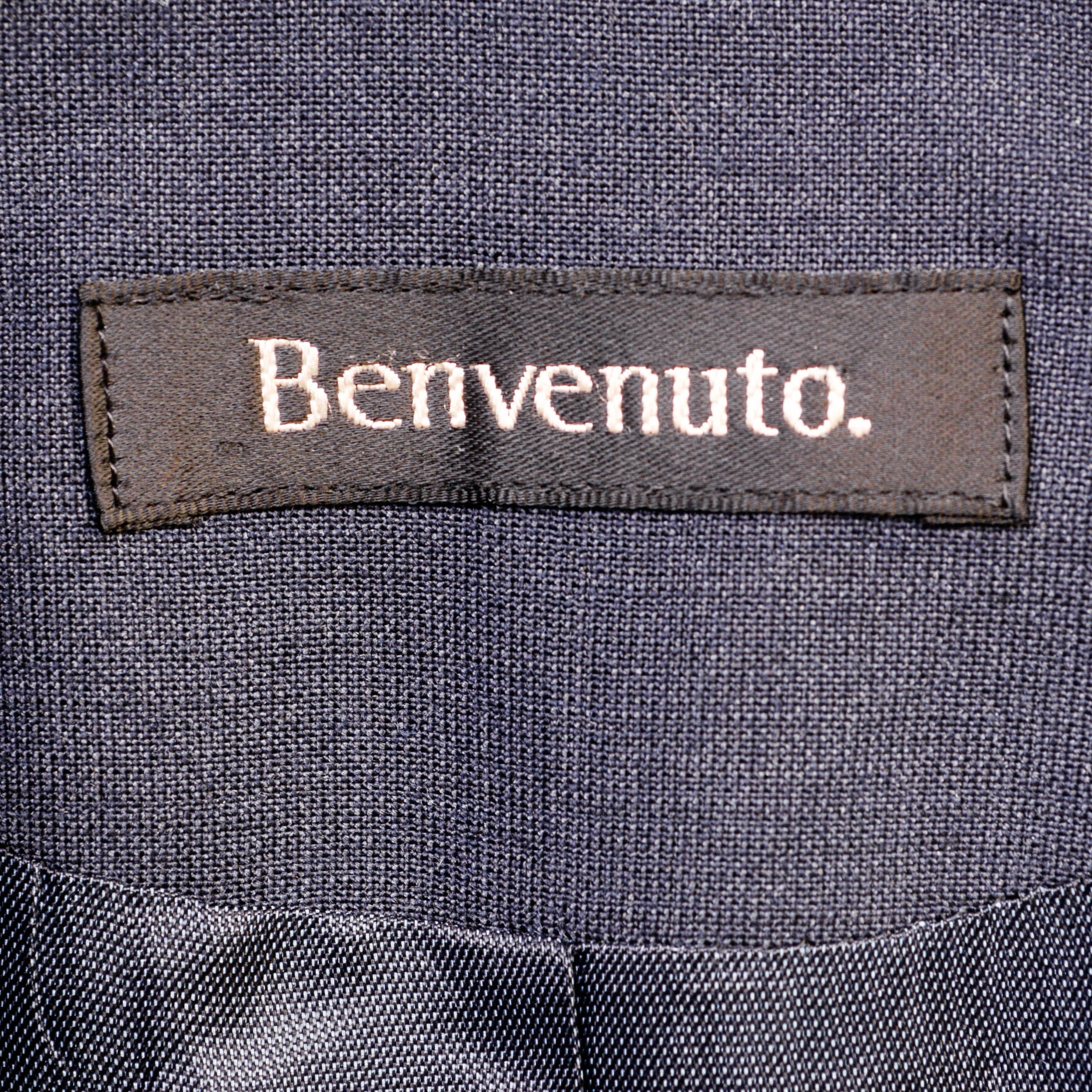 BENVENUTO. Wool Blazer EU 52 Sports Coat L Suit Jacket Formal Black Size 42R - 4 Thumbnail