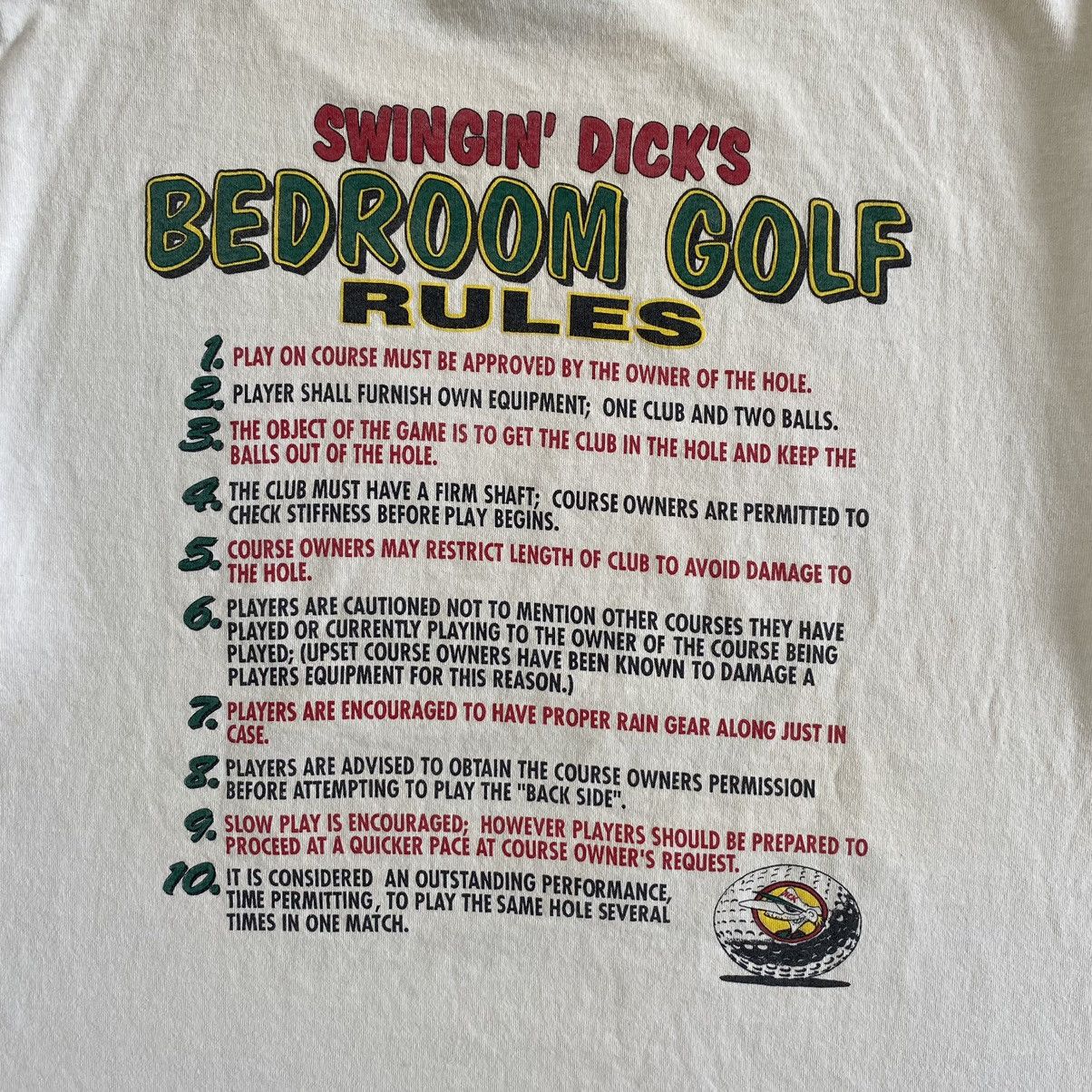 Vintage Vintage 90’s Swingin’ DICK’S Rules Wording Dirty T-shirt Size US L / EU 52-54 / 3 - 16 Thumbnail