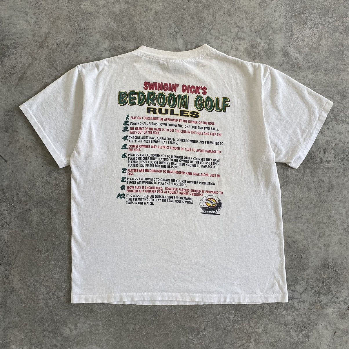 Vintage Vintage 90’s Swingin’ DICK’S Rules Wording Dirty T-shirt Size US L / EU 52-54 / 3 - 11 Thumbnail