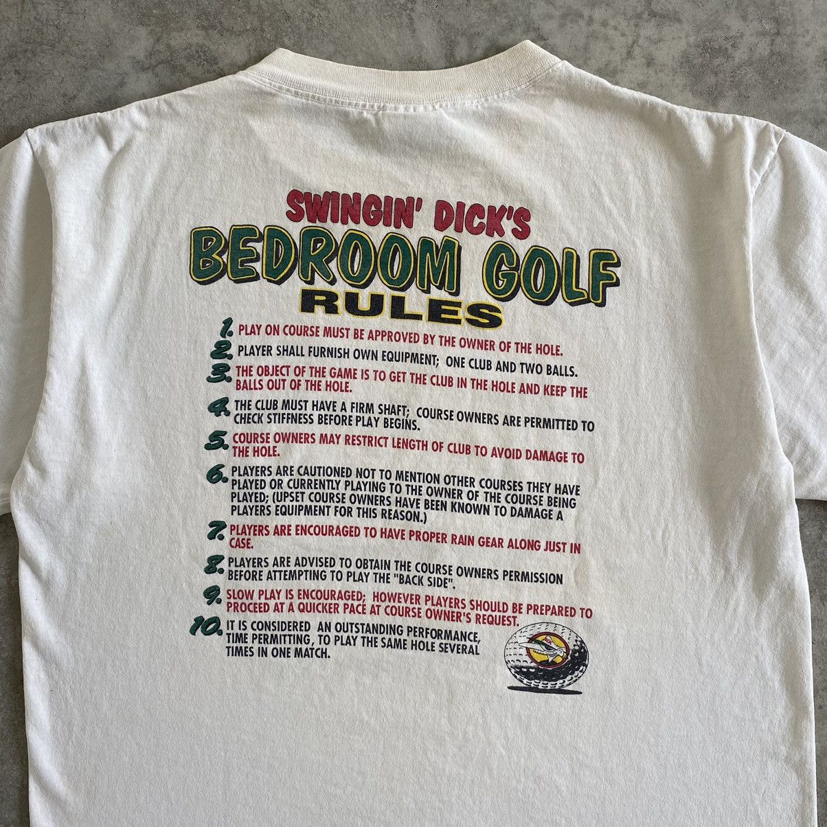 Vintage Vintage 90’s Swingin’ DICK’S Rules Wording Dirty T-shirt Size US L / EU 52-54 / 3 - 13 Thumbnail