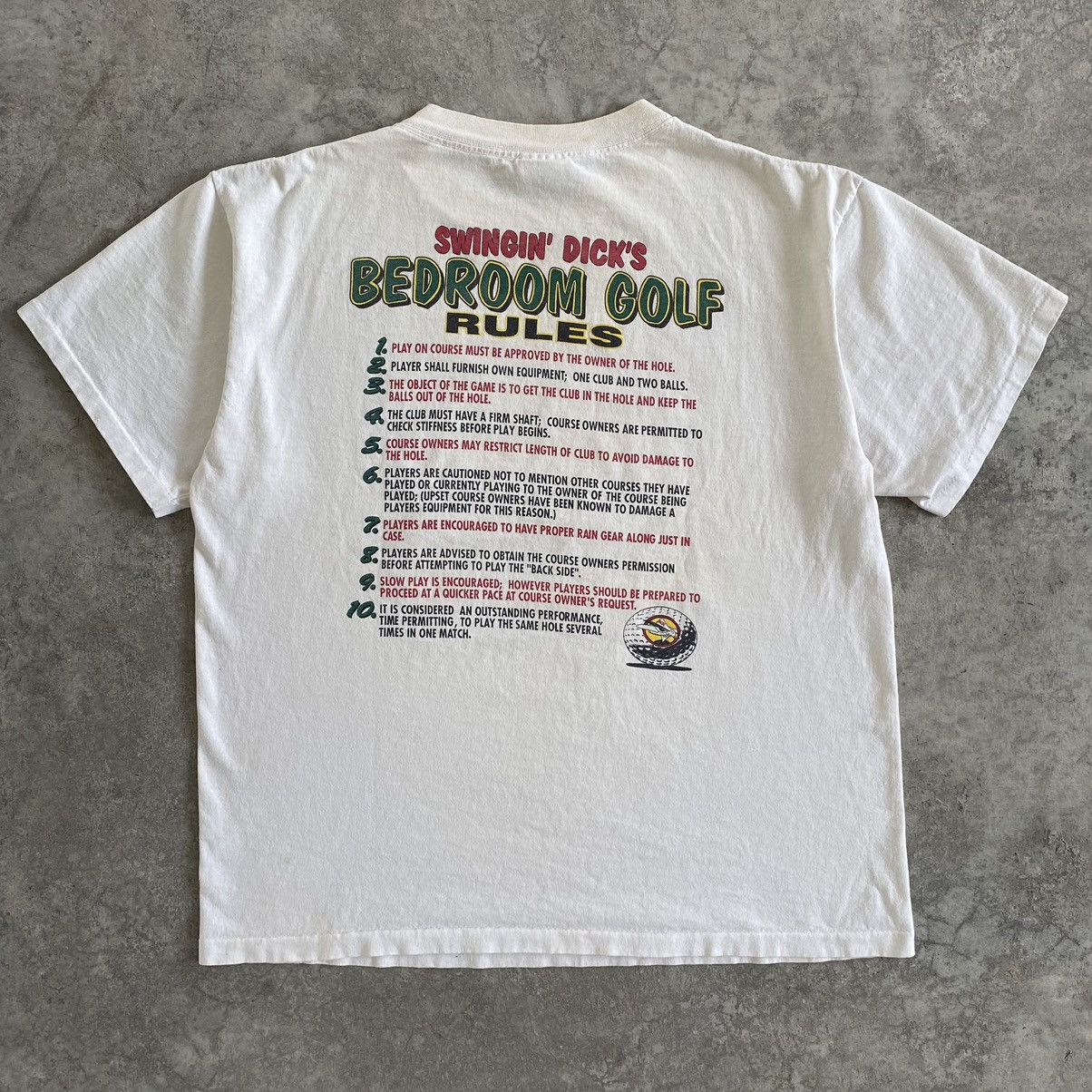 Vintage Vintage 90’s Swingin’ DICK’S Rules Wording Dirty T-shirt Size US L / EU 52-54 / 3 - 12 Thumbnail