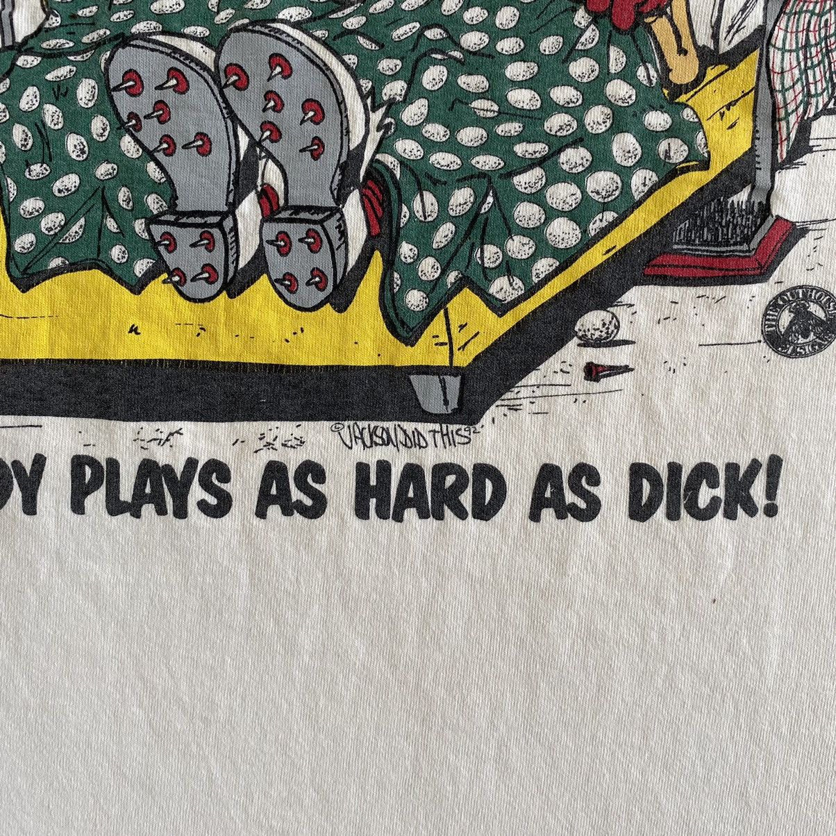 Vintage Vintage 90’s Swingin’ DICK’S Rules Wording Dirty T-shirt Size US L / EU 52-54 / 3 - 6 Thumbnail