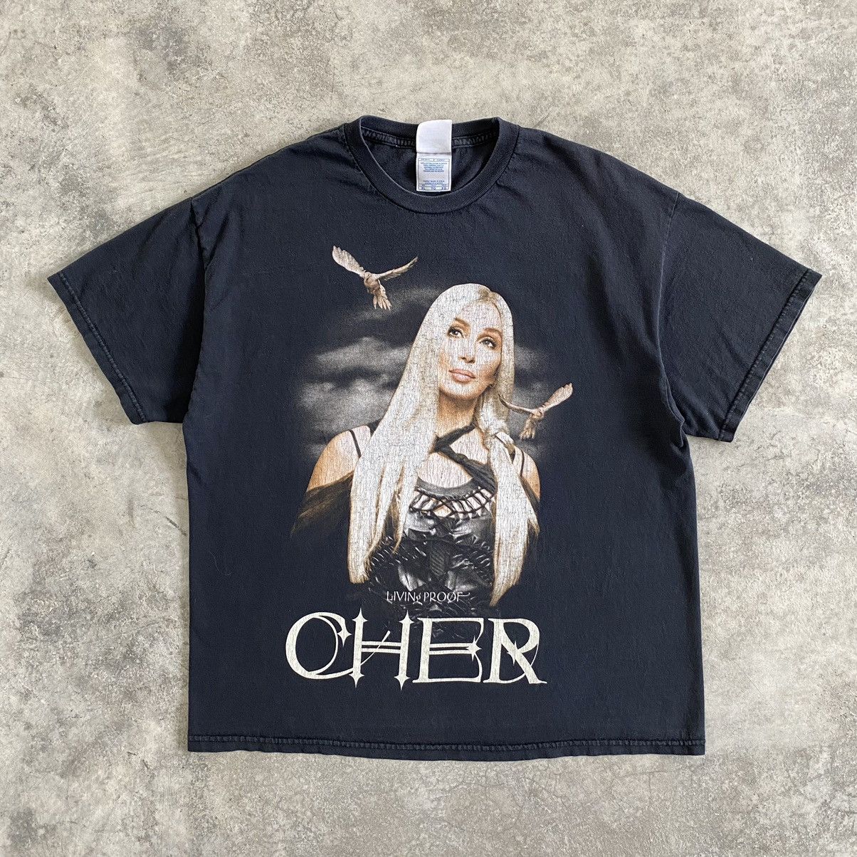 Band Tees Vintage Cher Pop Disco Dance Promo Tour T-shirt Size US XL / EU 56 / 4 - 1 Thumbnail