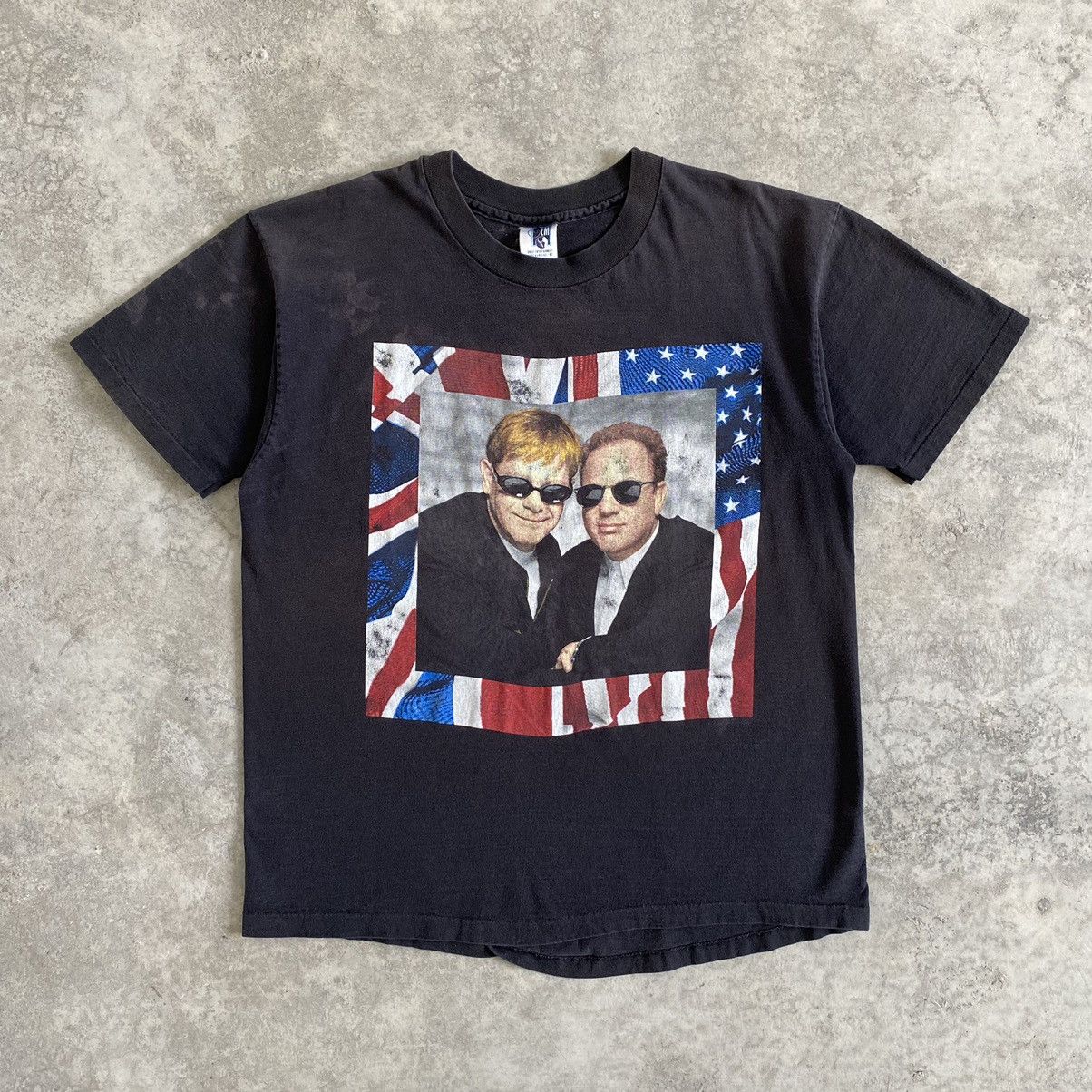 Band Tees × Rap Tees × Vintage VTG 1994 Elton John & Billy Joel Faded Promo Tour Shirt Size US L / EU 52-54 / 3 - 1 Thumbnail