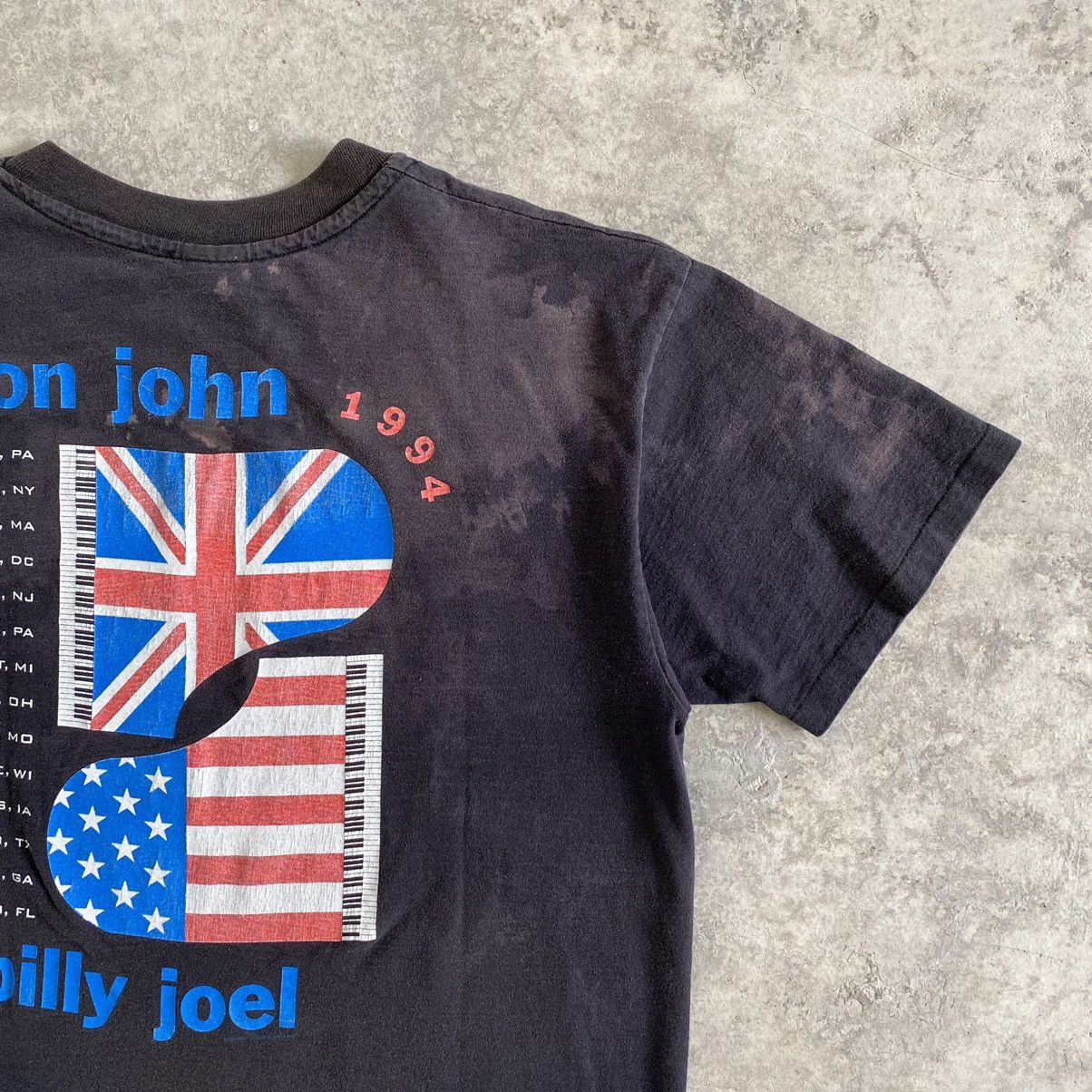 Band Tees × Rap Tees × Vintage VTG 1994 Elton John & Billy Joel Faded Promo Tour Shirt Size US L / EU 52-54 / 3 - 11 Thumbnail