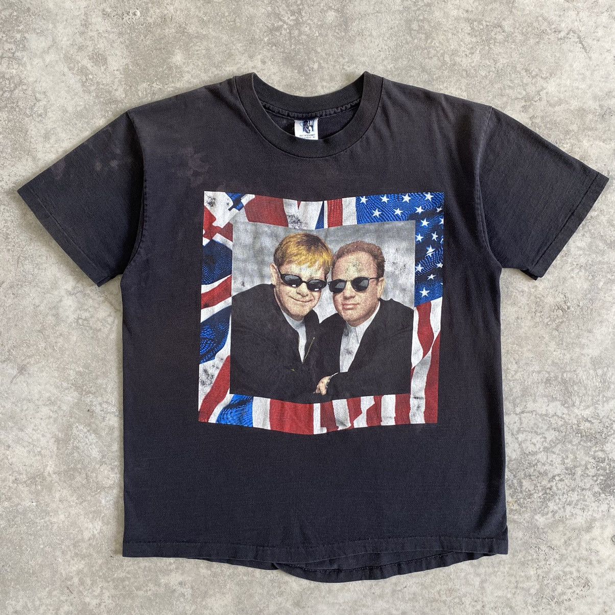 Band Tees × Rap Tees × Vintage VTG 1994 Elton John & Billy Joel Faded Promo Tour Shirt Size US L / EU 52-54 / 3 - 2 Thumbnail