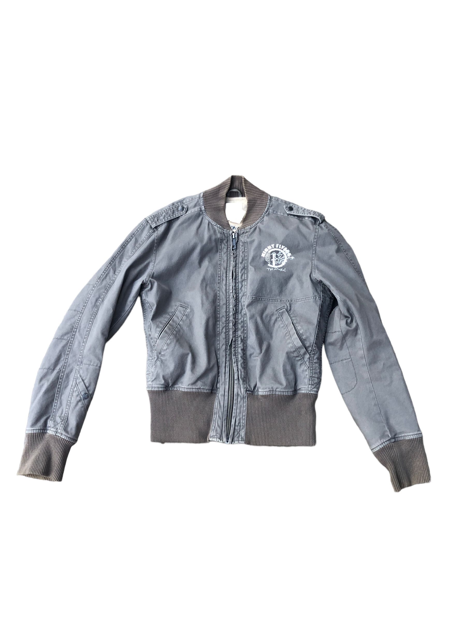 Vintage Diesel Cargo Military Jacket Large Gray