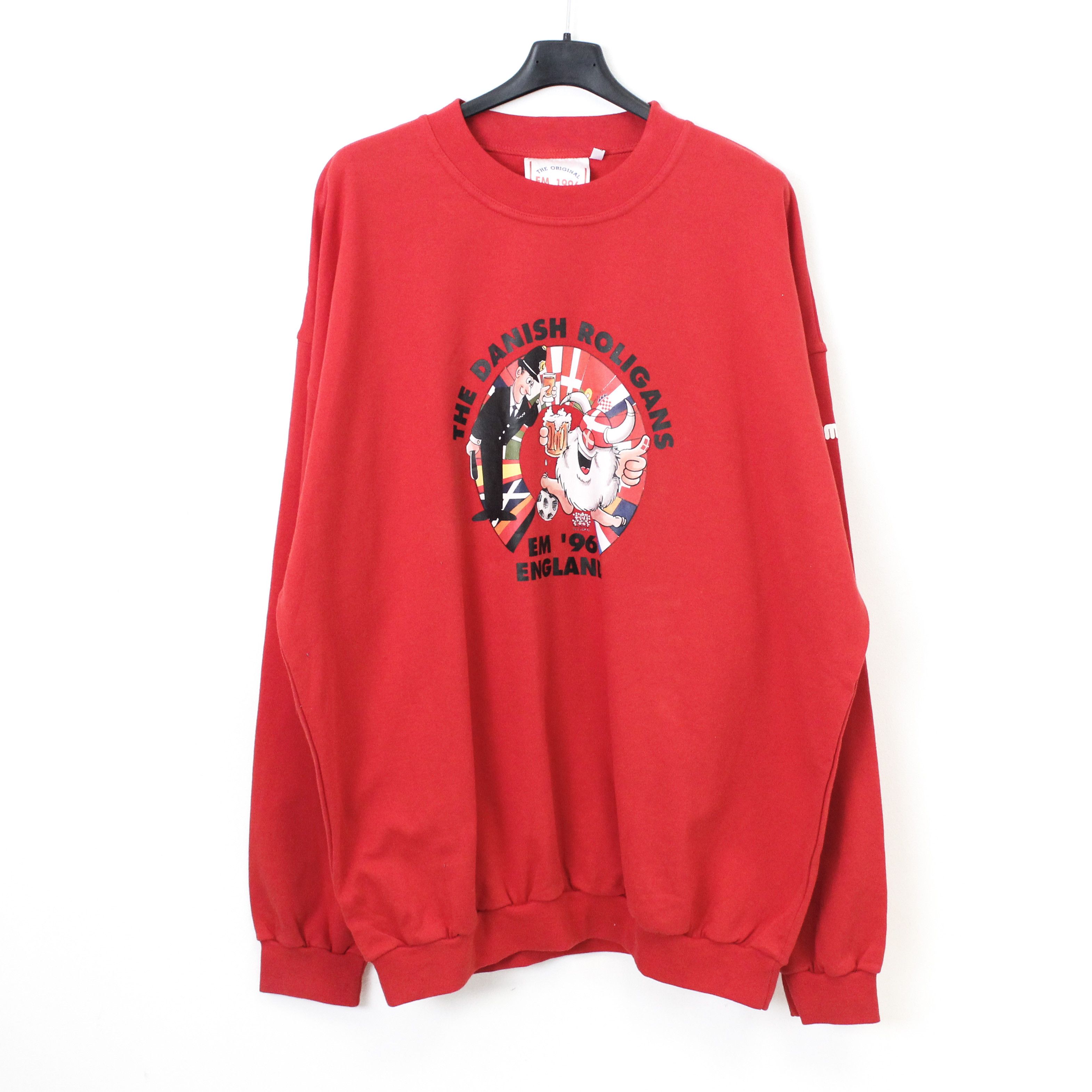 Hummel × Vintage Danish Roligans '96 England XL Jumper Pullover Sweatshirt Size US XL / EU 56 / 4 - 1 Thumbnail