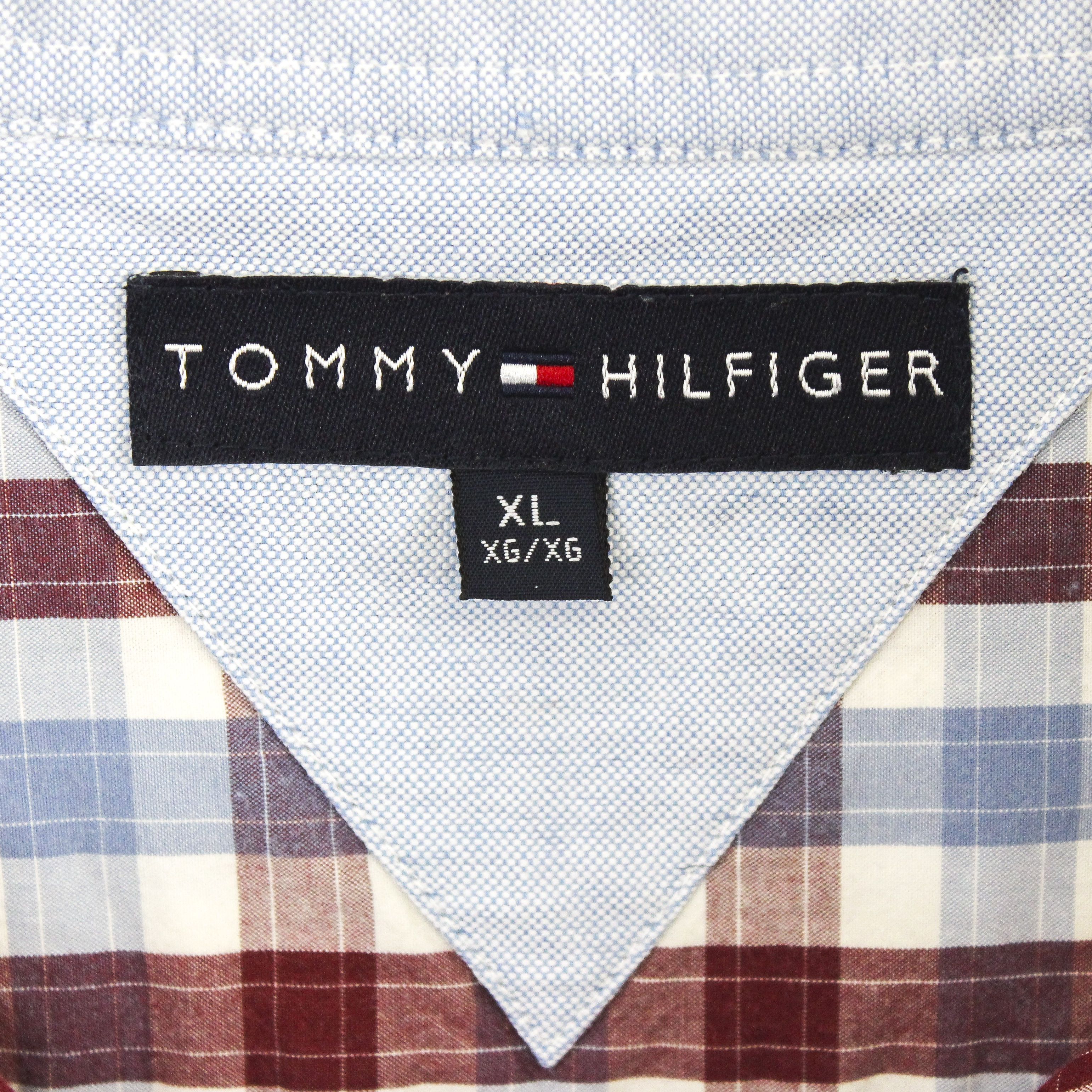 Tommy Hilfiger Casual Shirt Check Plaid Tartan Long Sleeve Formal Top Size US XL / EU 56 / 4 - 5 Thumbnail