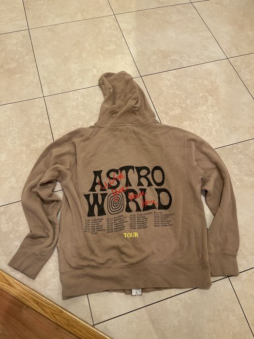 Astroworld hoodie beige cheap