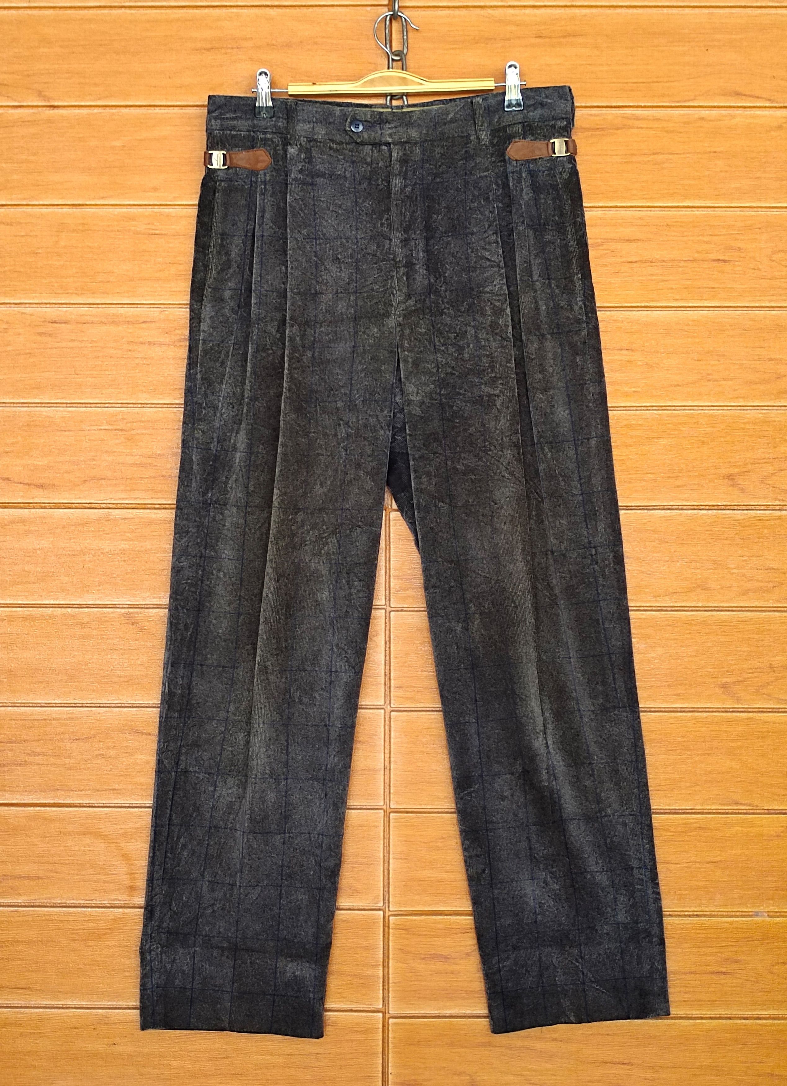 Salvatore Ferragamo Salvatore Ferragamo Checkered Wide Baggy Trouser Pant Size US 33 - 2 Thumbnail