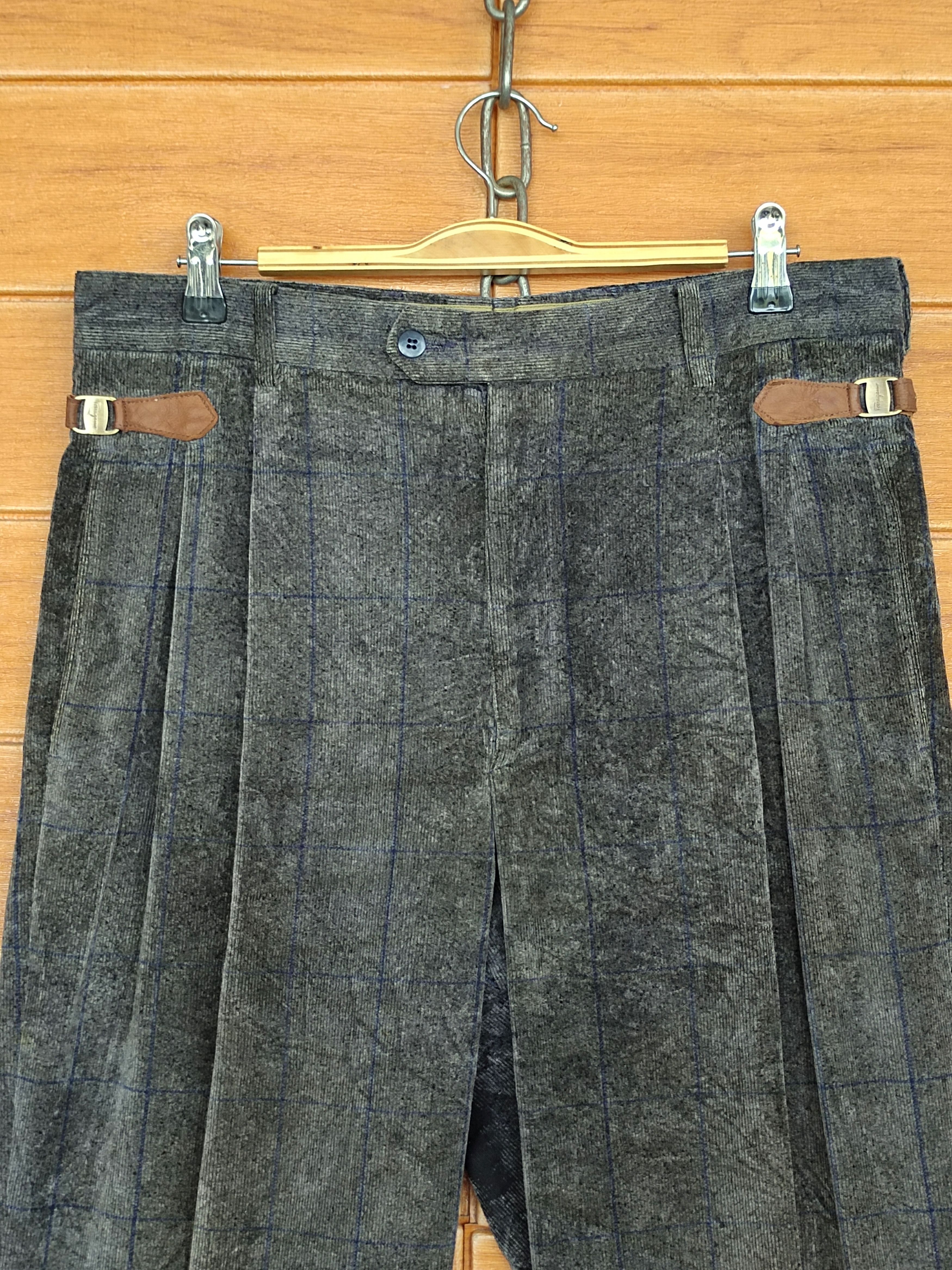 Salvatore Ferragamo Salvatore Ferragamo Checkered Wide Baggy Trouser Pant Size US 33 - 3 Thumbnail
