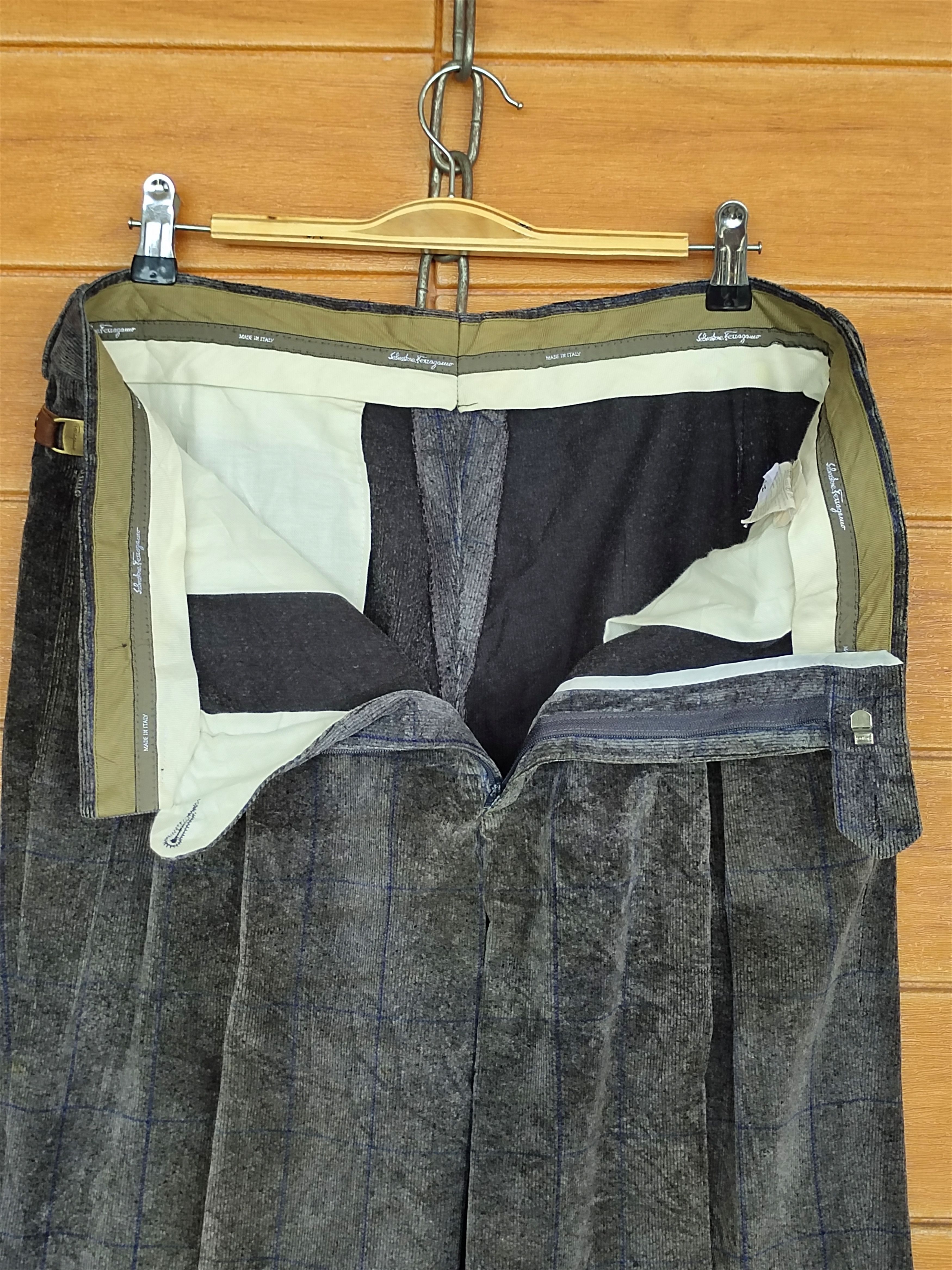 Salvatore Ferragamo Salvatore Ferragamo Checkered Wide Baggy Trouser Pant Size US 33 - 20 Thumbnail