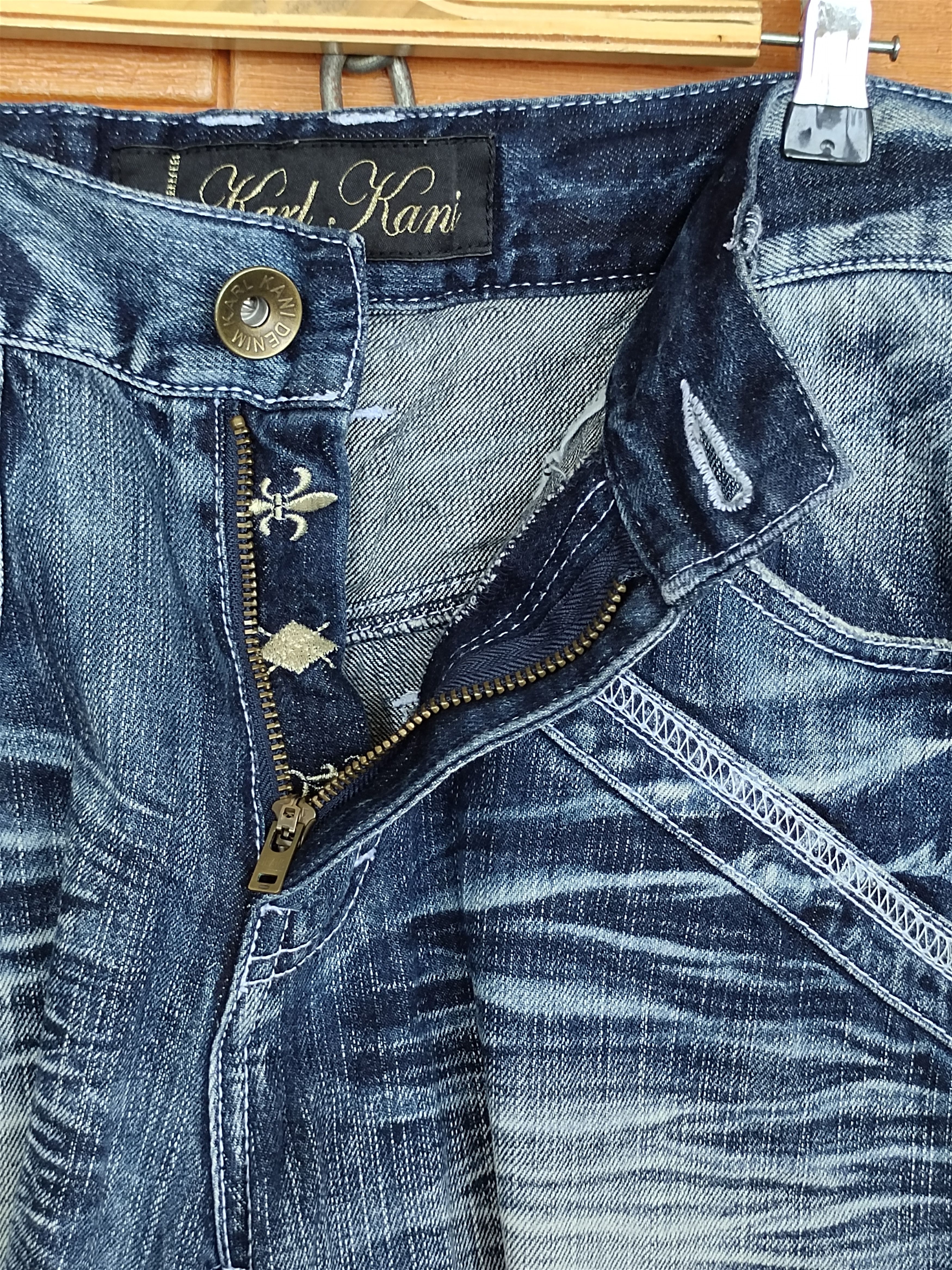 Karl Kani Karl Kani Cut Out Short Denim Jeans Size US 32 / EU 48 - 13 Thumbnail